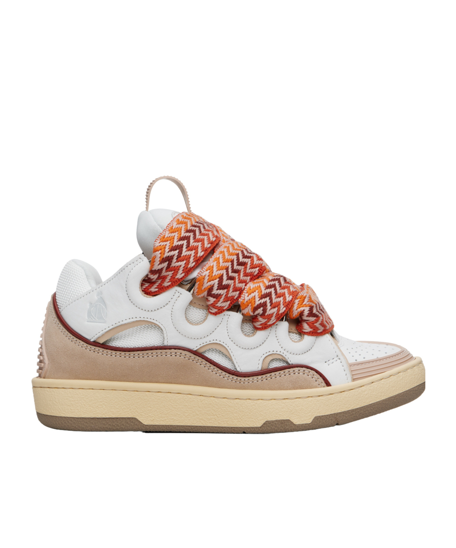 Lanvin Curb Leather Sneakers In Multi