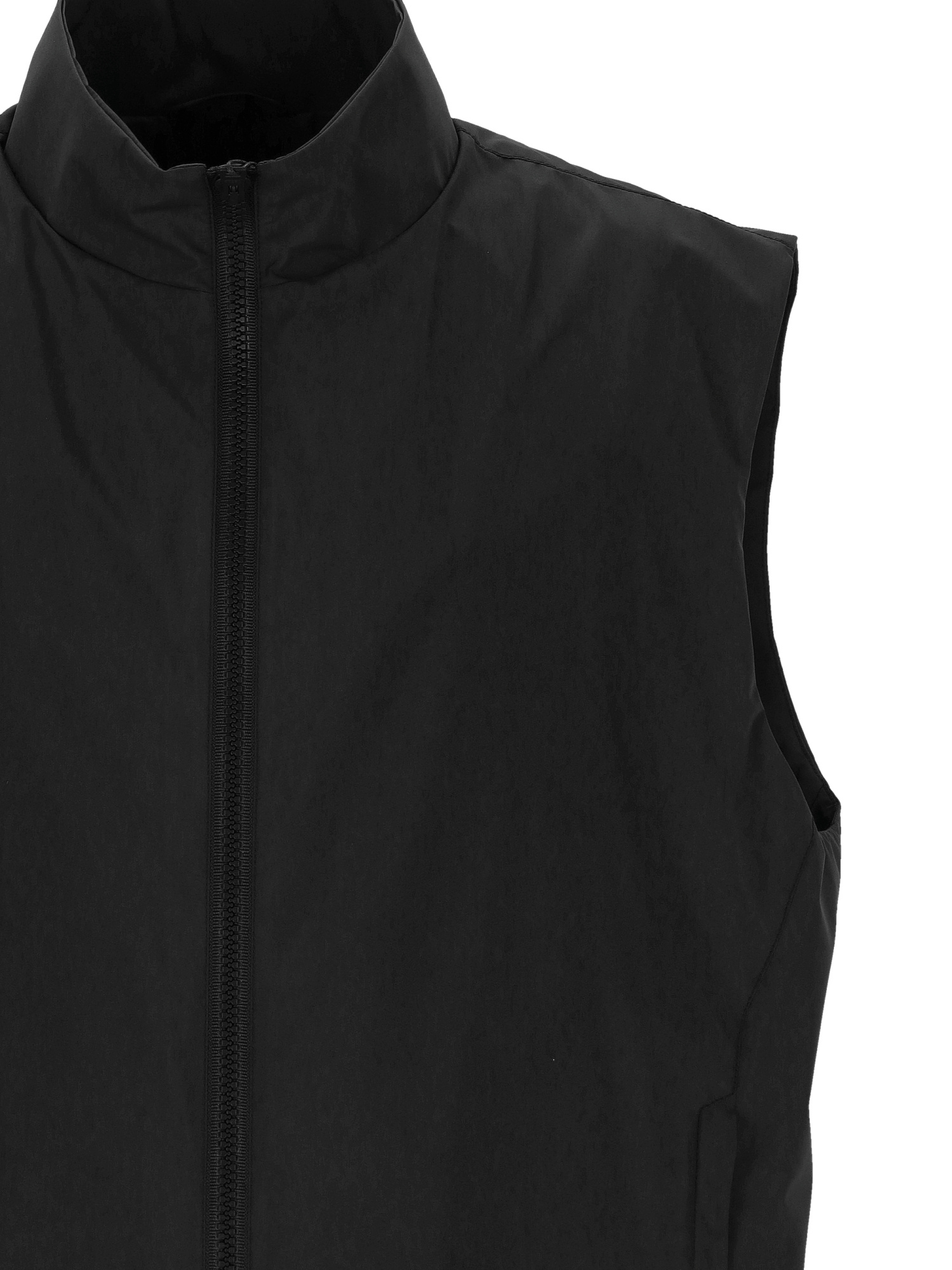 Herno Windproof High Collar Zip Jacket In Black