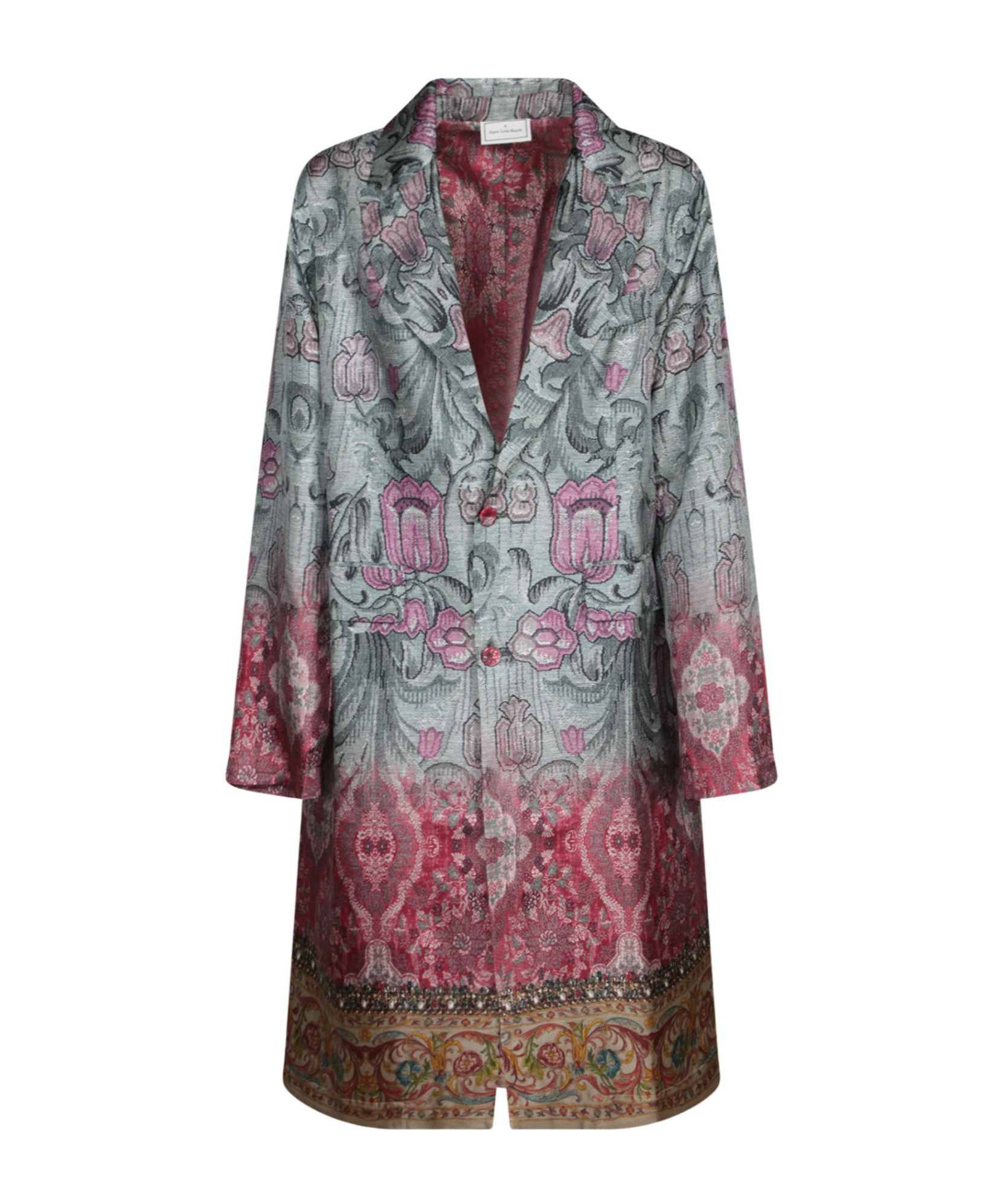 Pierre-louis Mascia Silk Coat In Multi