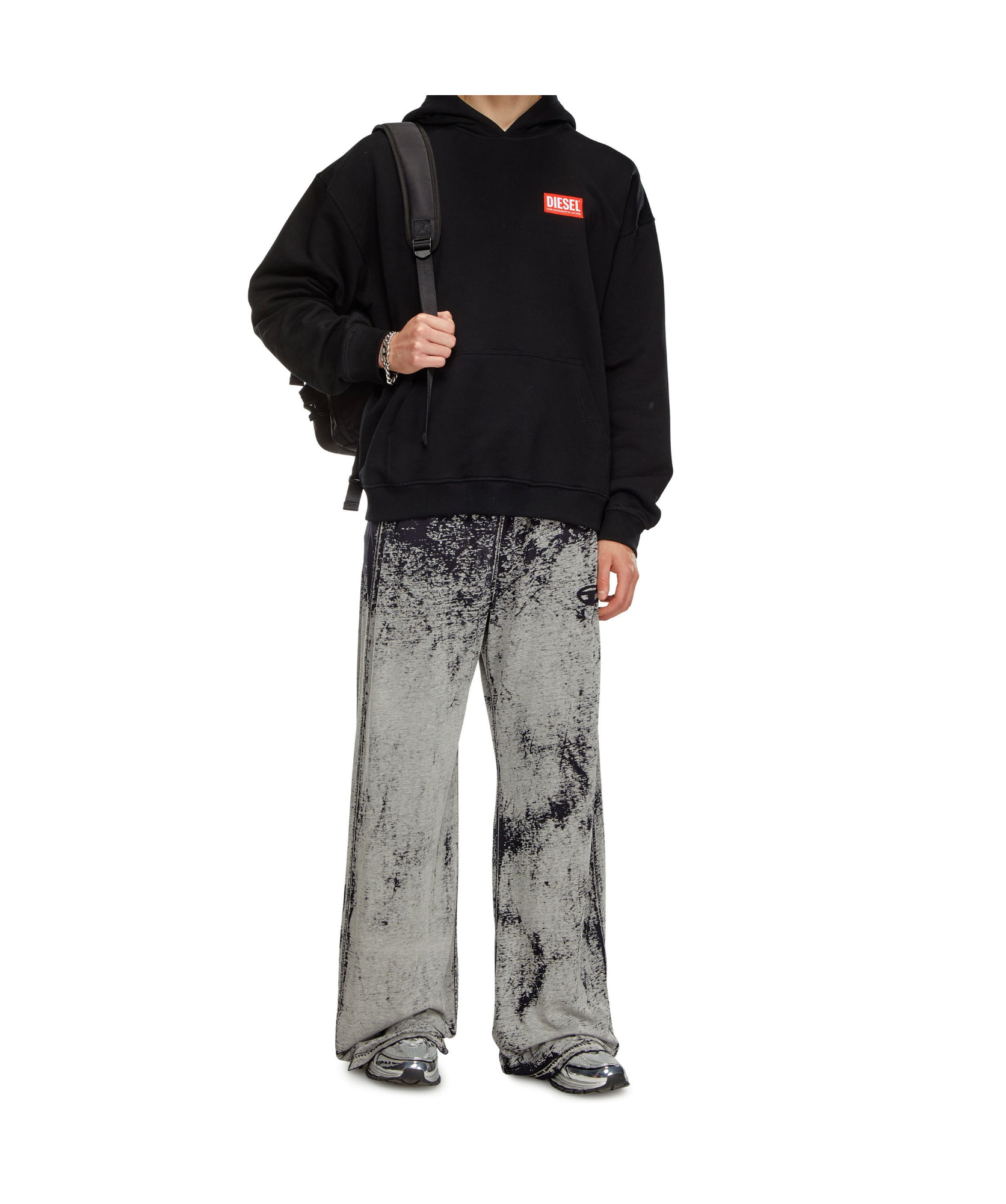 Diesel Hoodie En Coton In Black
