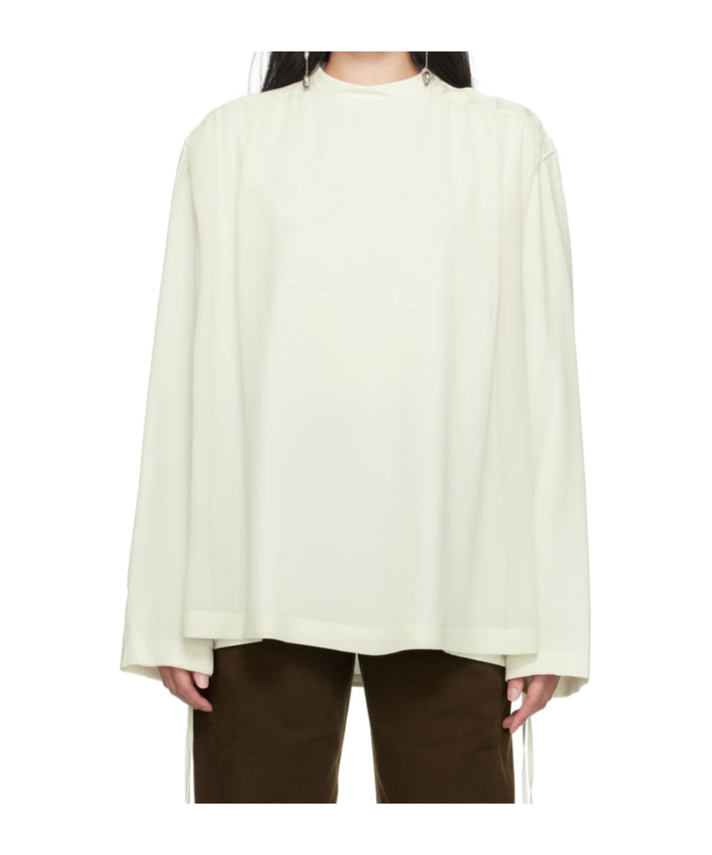 Lemaire Off-white Soft Blouse In White