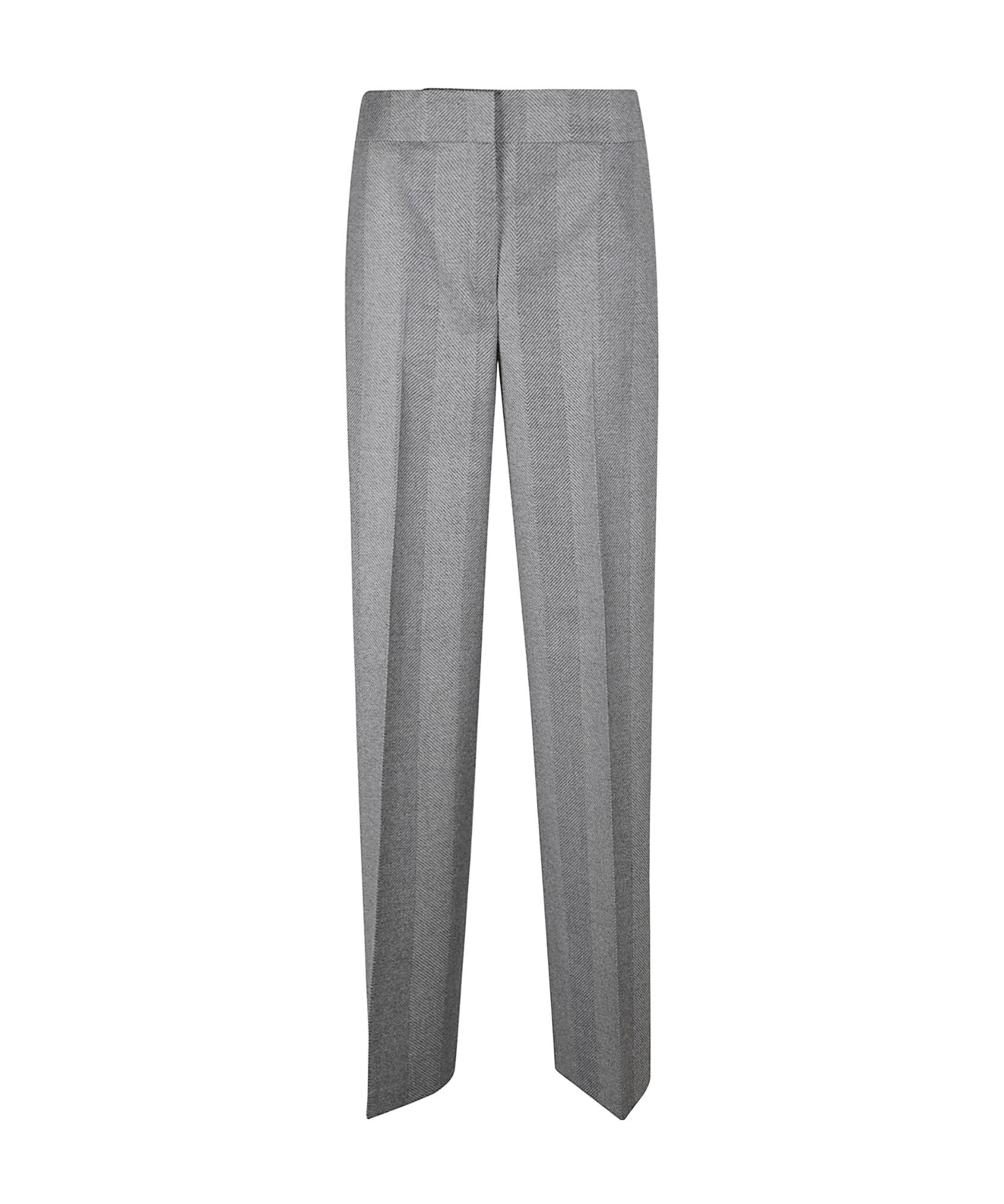 Peserico Striped Casual Pants In Gray