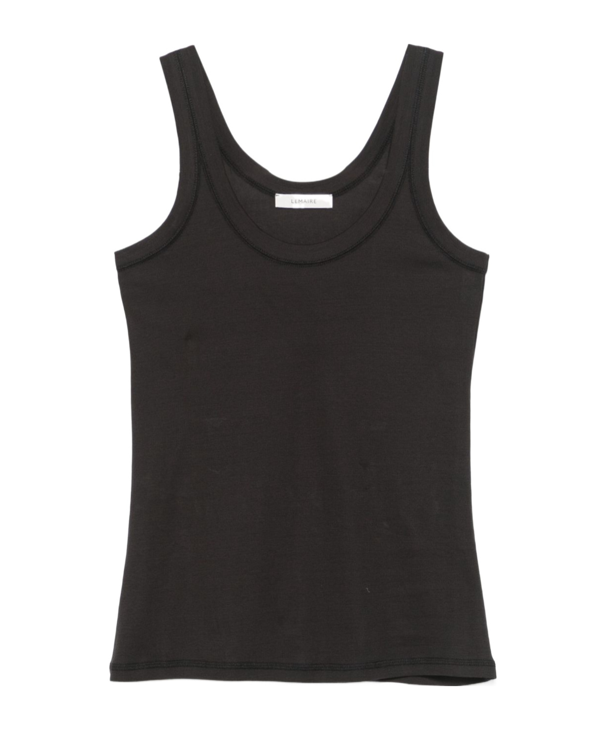 Lemaire Ribbed Sleeveless Top With In Black