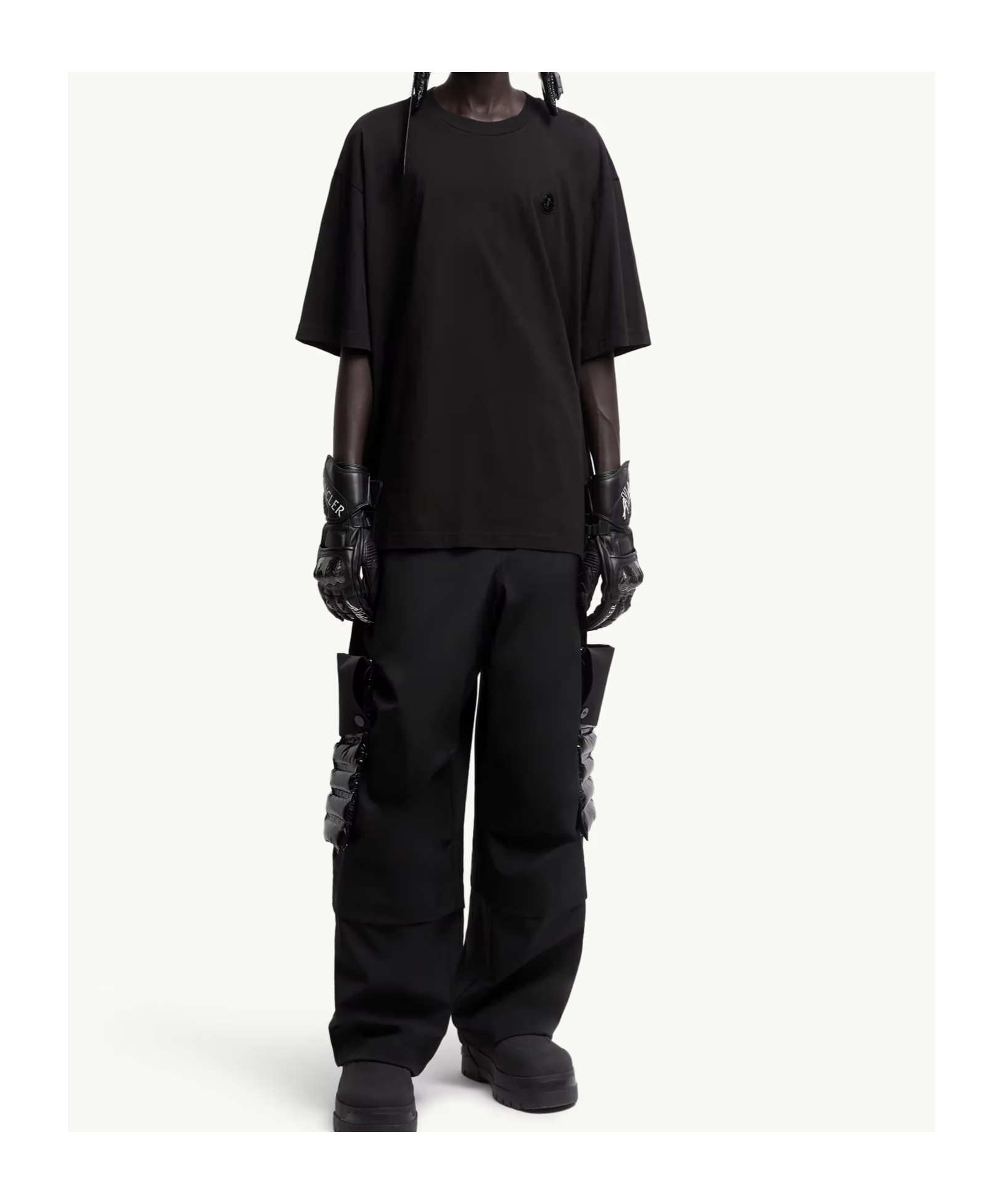 Moncler X Asap Rocky Logo Patch Crewneck T-shirt In Black