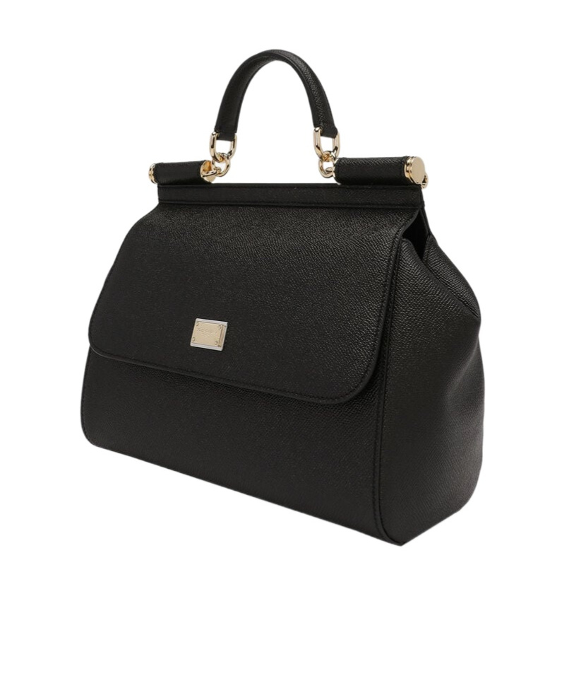 Dolce & Gabbana Stylish Black Top-handle Handbag For Women In Black