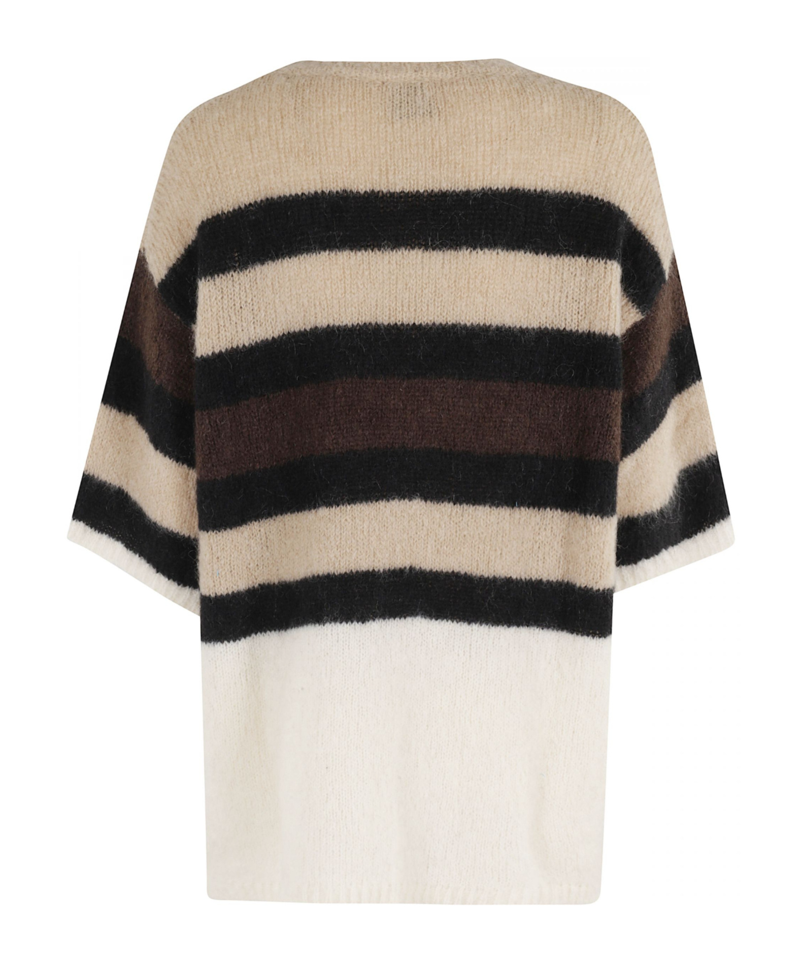 Alysi Ribbed Crew Neck Sweater In Neutral