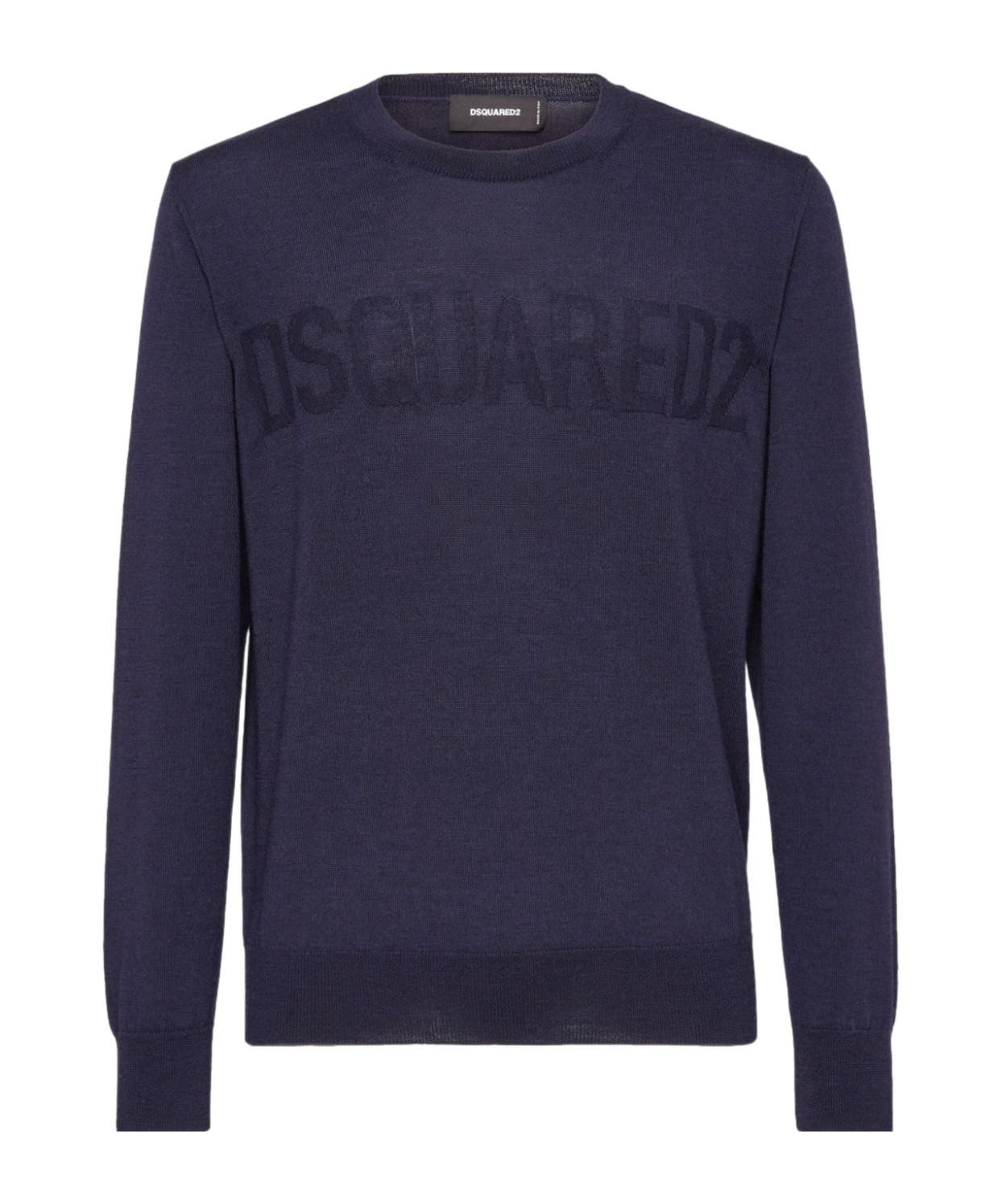 Dsquared2 Logo-print Crew-neck Jumper In Black