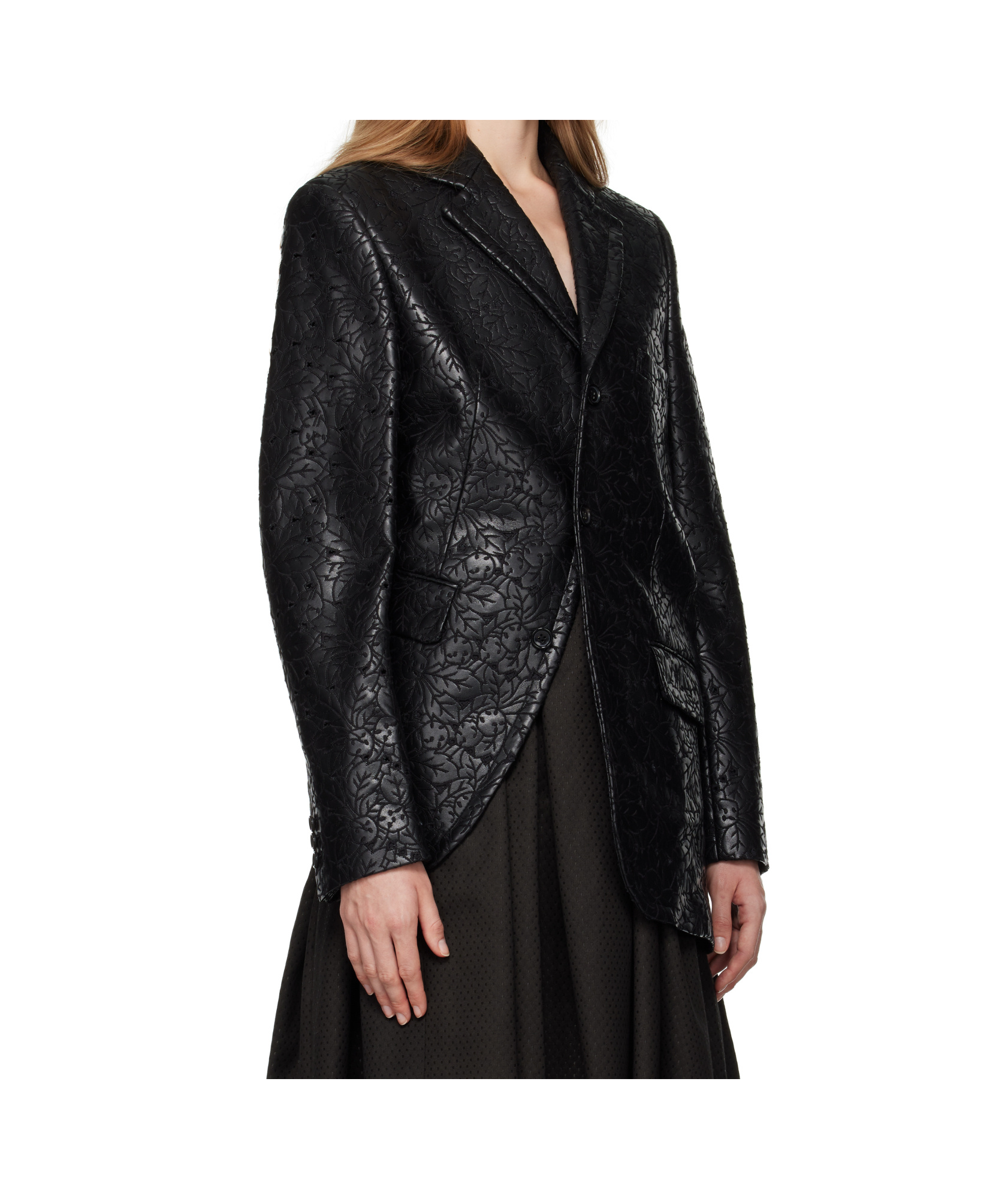 COMME DES GARÇONS LONG-SLEEVED LEATHER JACKET 