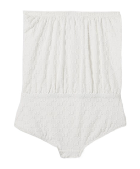 Gucci Gg Terrycloth Jersey Swimsuit In White