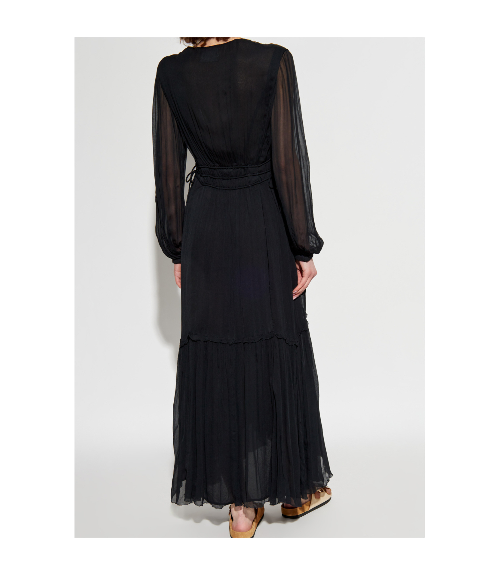 Isabel Marant Étoile Amara V-neck Maxi Dress In Black