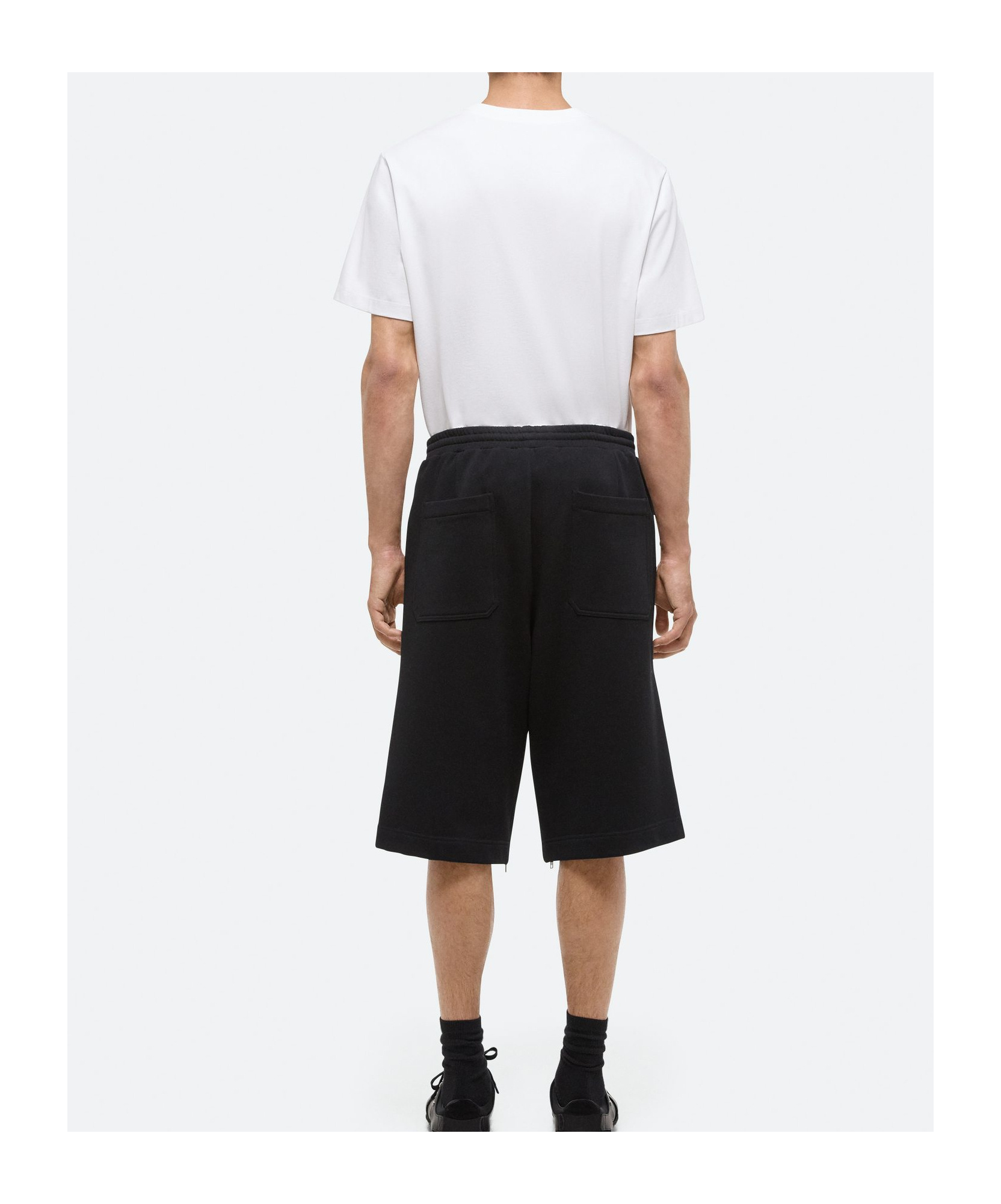 Helmut Lang Elastic Waist Shorts In Black
