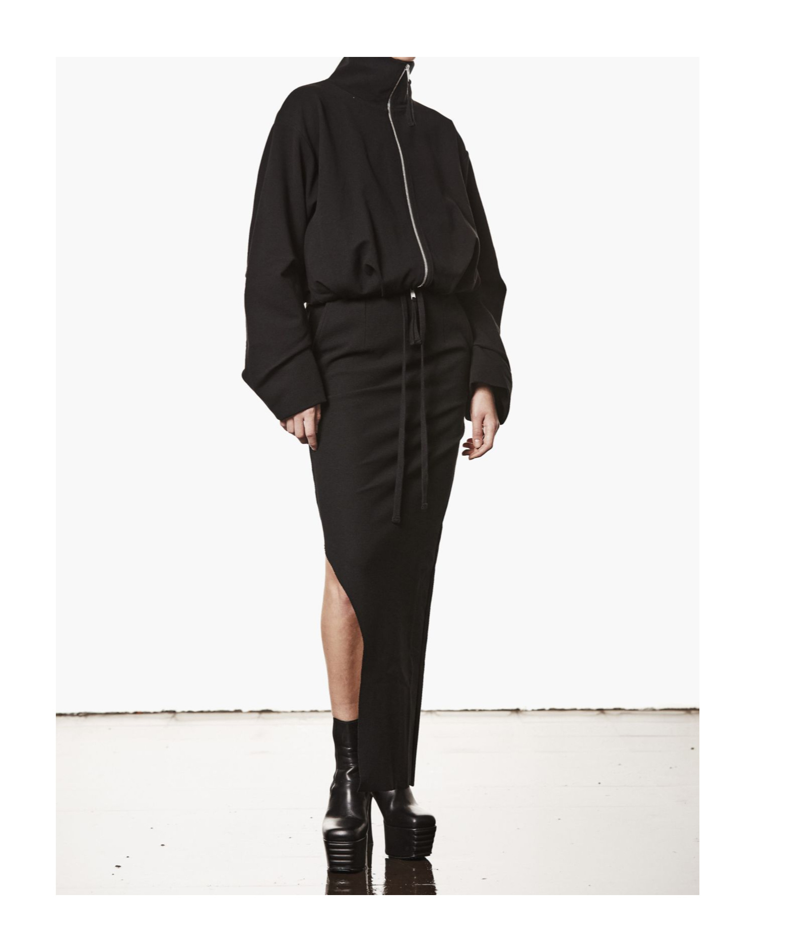 Thom Krom Zip-front Long-sleeves Jacket In Black