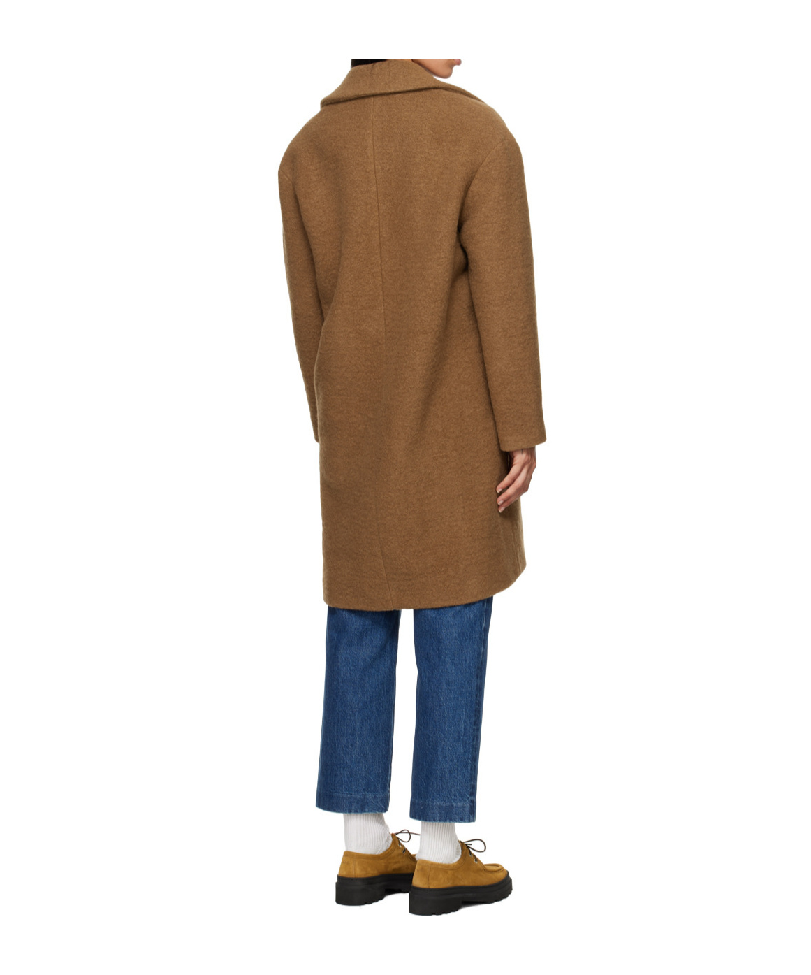 Apc Brown Ninon Coat In Brown