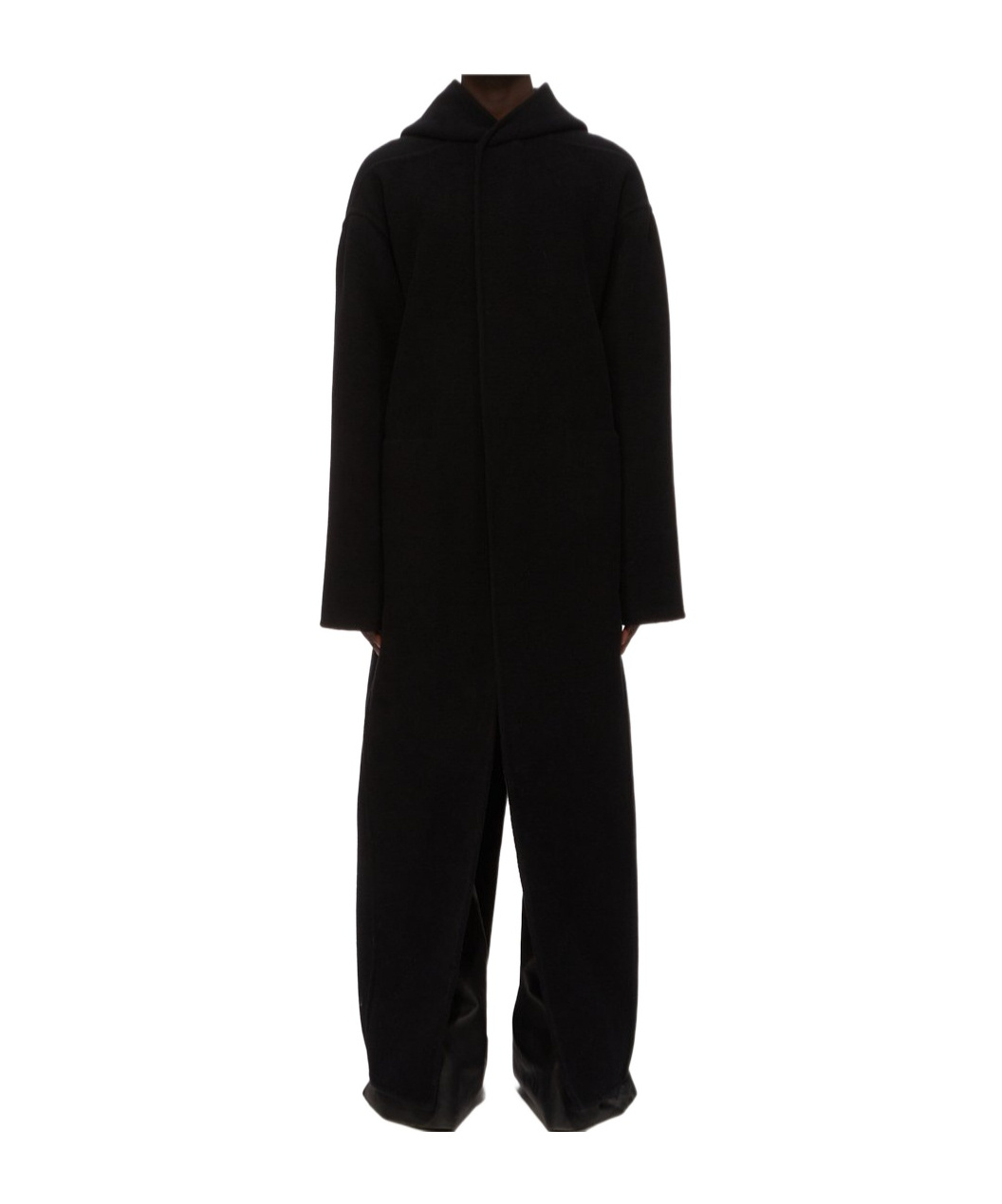 Rick Owens Long-sleeved Coat In Black