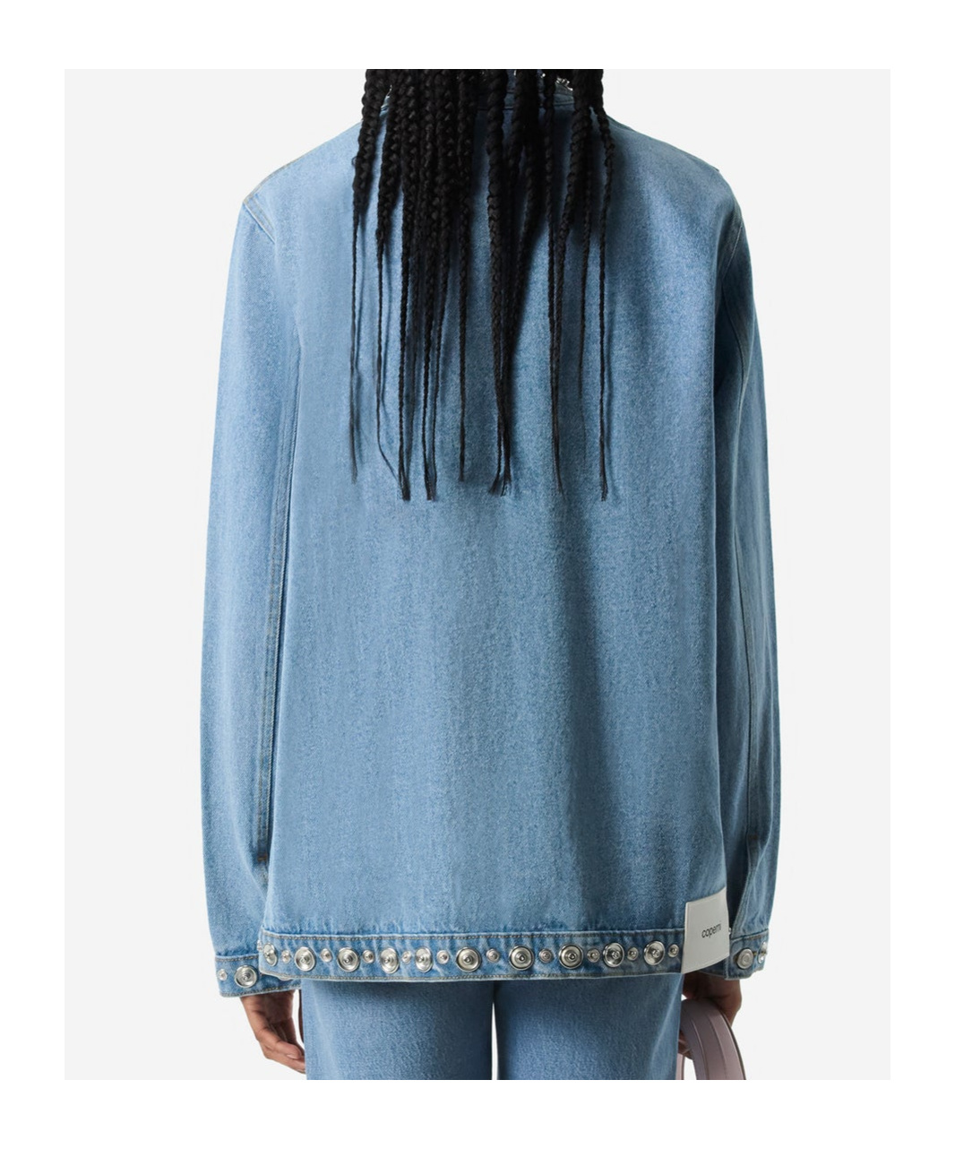 Coperni Collared Casual Jacket Studded Accents In Blue
