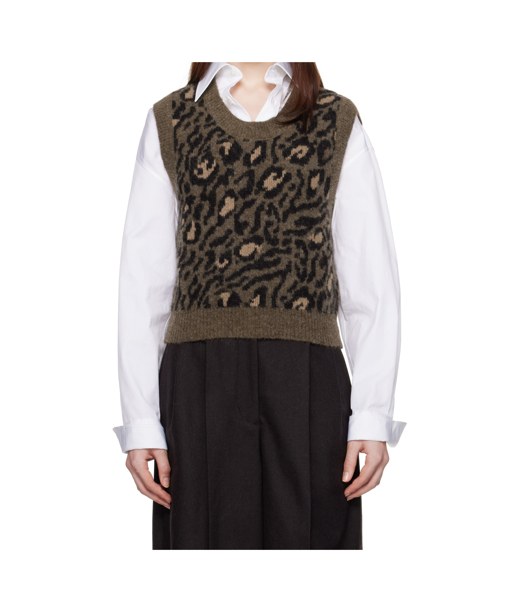 Apc Brown Léana Vest In Black
