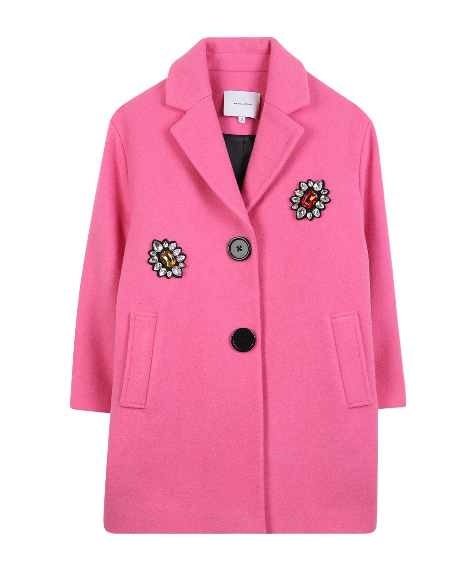 Marc Jacobs Embroidered Buttoned Coat In Pink