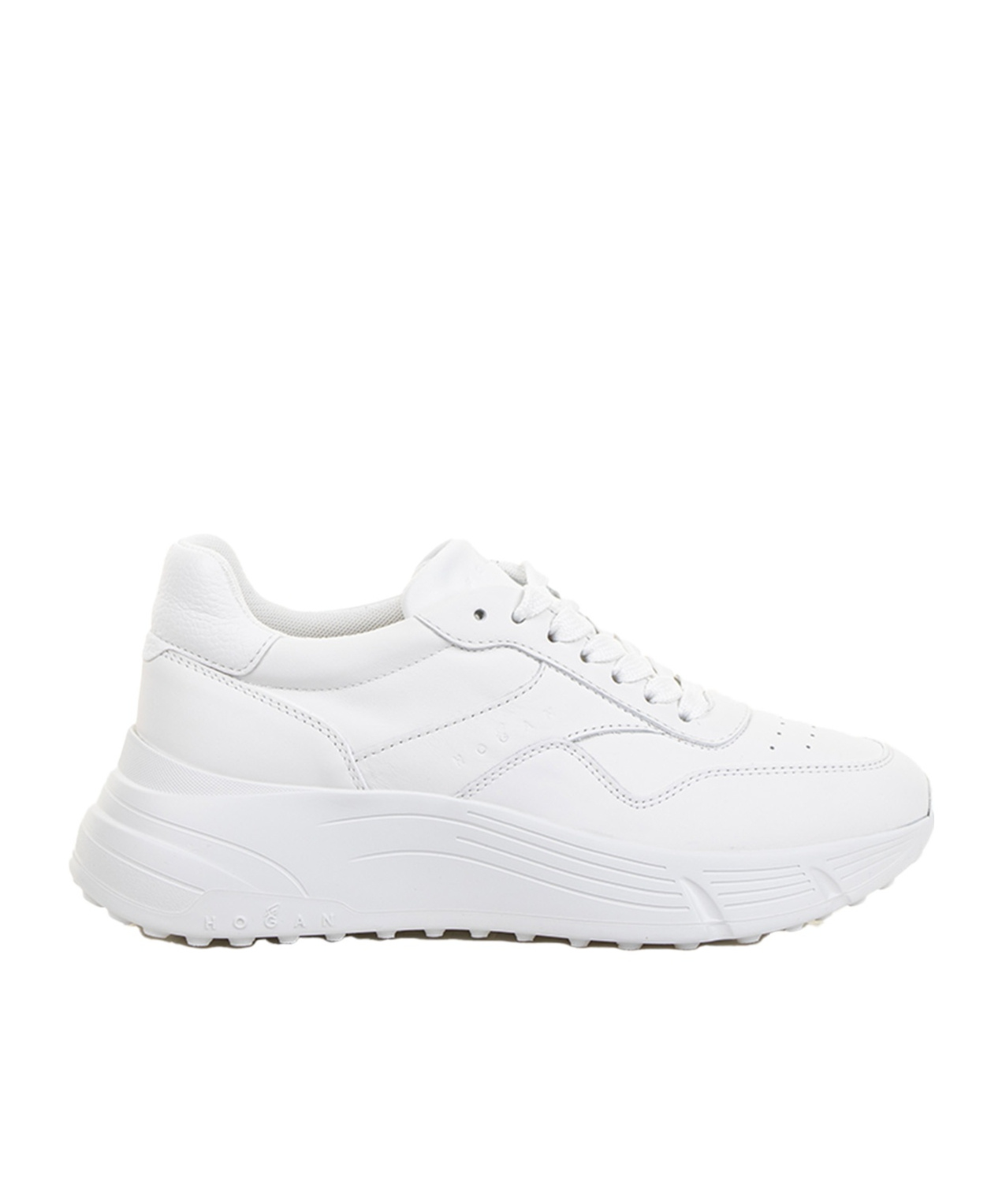 Hogan Hi-fi Round-head Low-cut Casual Shoes In White