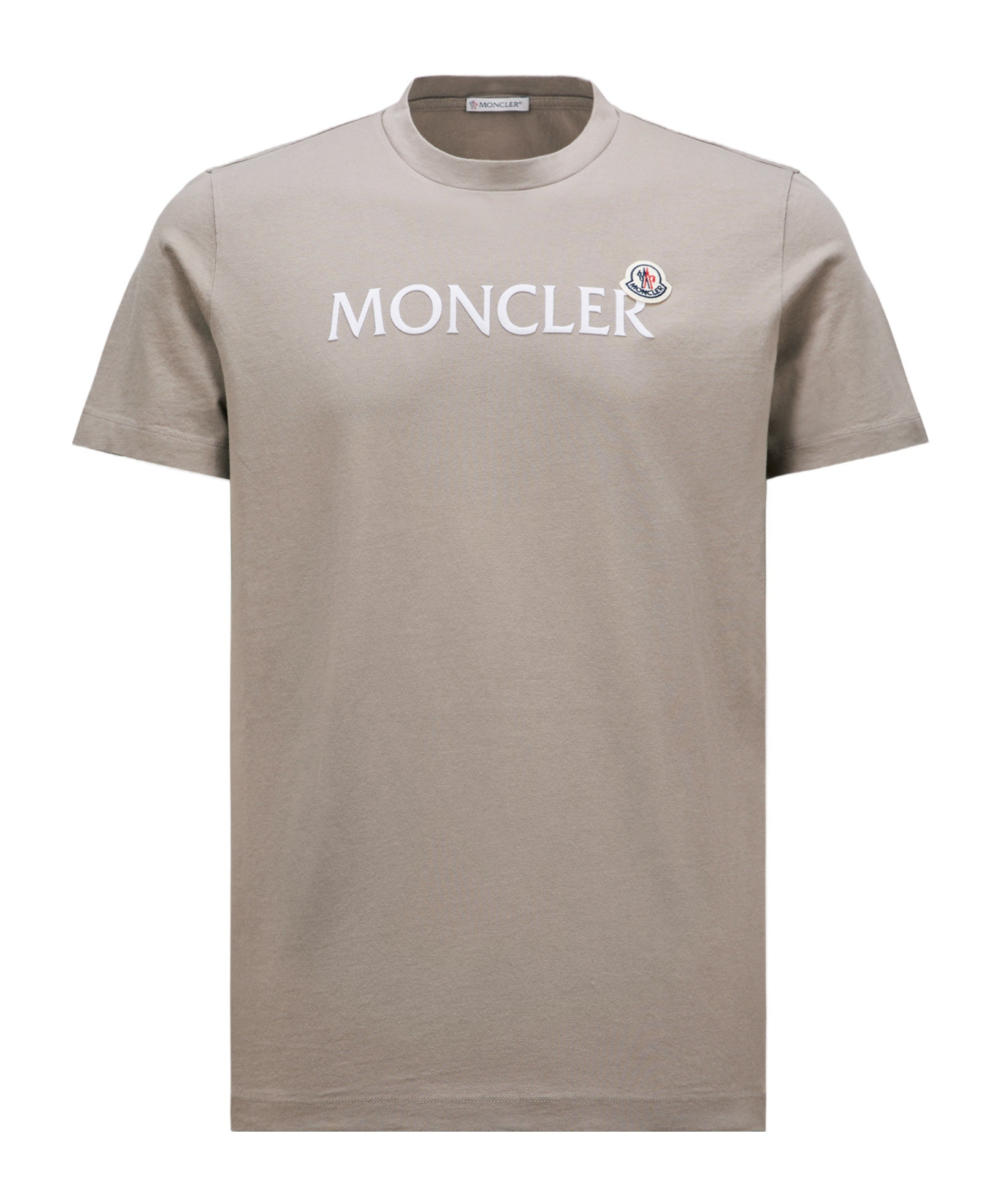 Moncler Short-sleeved Printed T-shirt In Nude