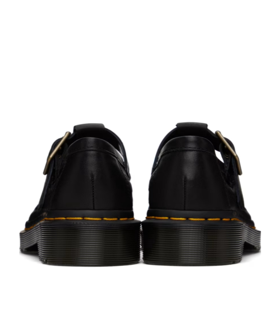 Dr. Martens' Pin Buckle Strap Loafers With Upper In Black