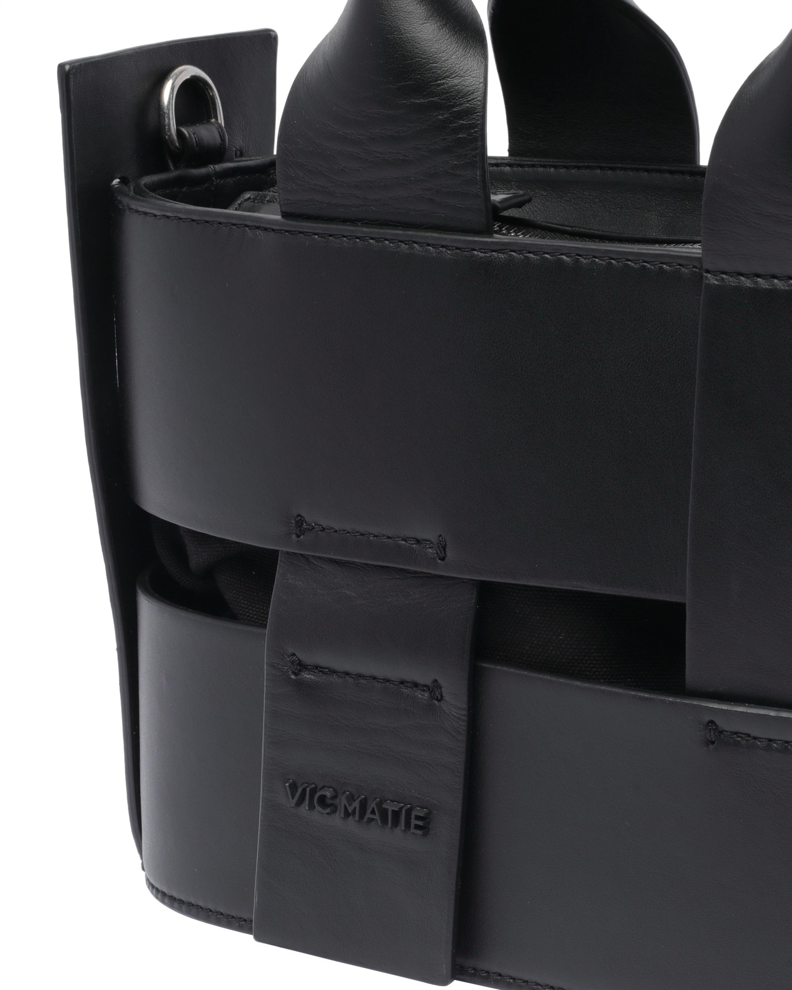Shop Vic Matie Bags Structured Tote In Black