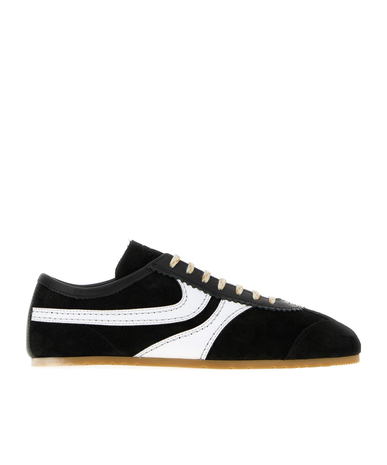 Dries Van Noten Flat-soled Sneakers In Black