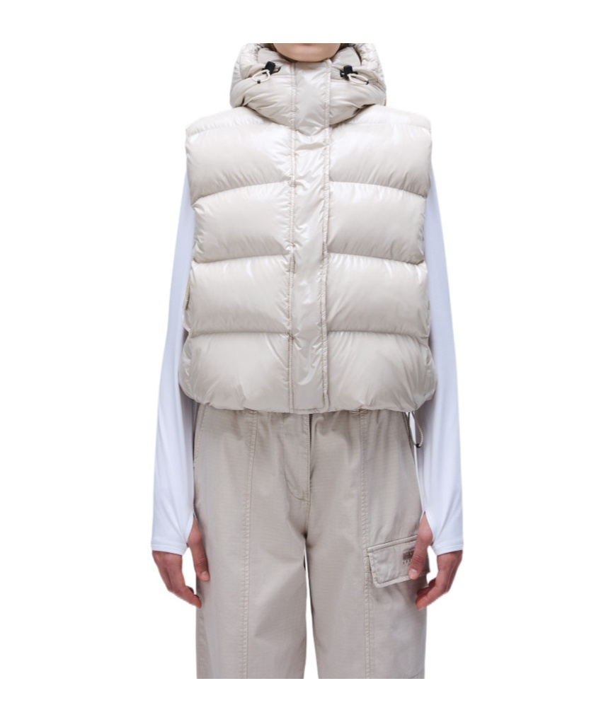 Napapijri Hooded Vest In Gray