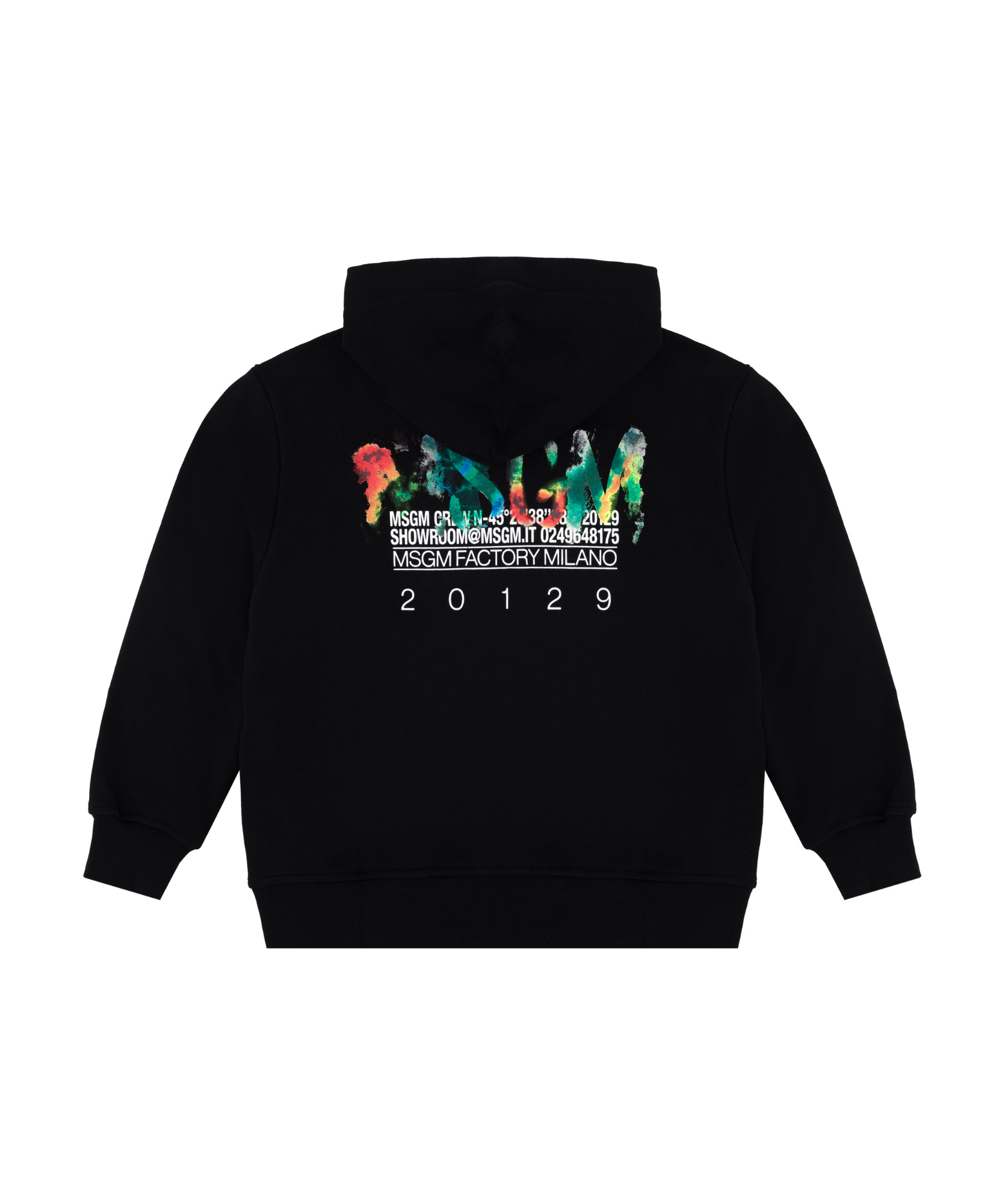Msgm Long-sleeved Sweater In Black