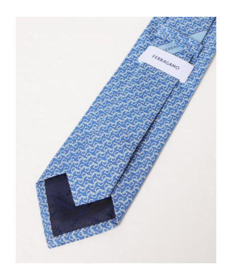 Ferragamo Silk Tie Ties And Bow Ties Light Blue In Blue