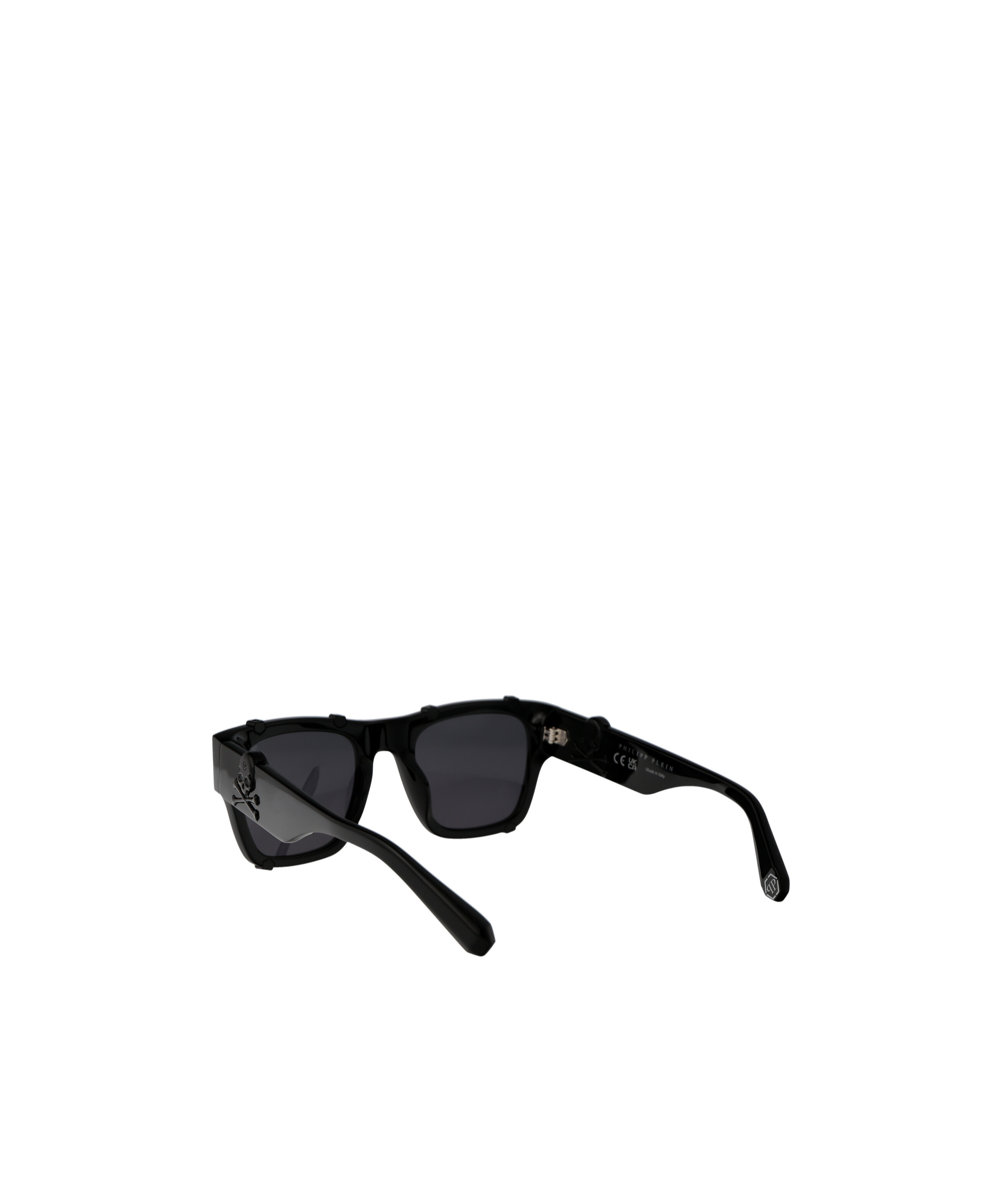 Philipp Plein Logo-plaque Square-frame Sunglasses In Black
