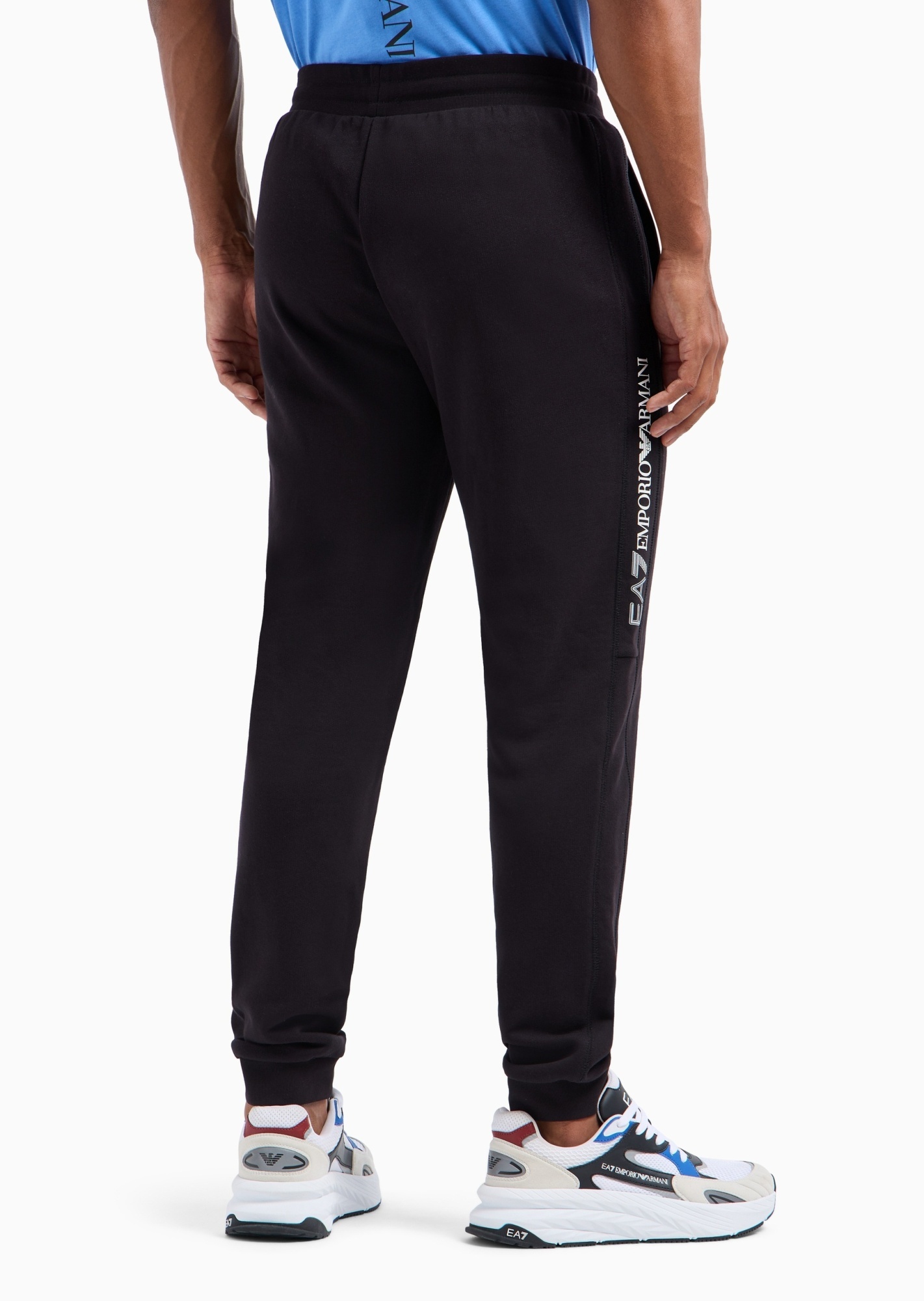 Ea7 Foot Binding Jogging Pants In Black