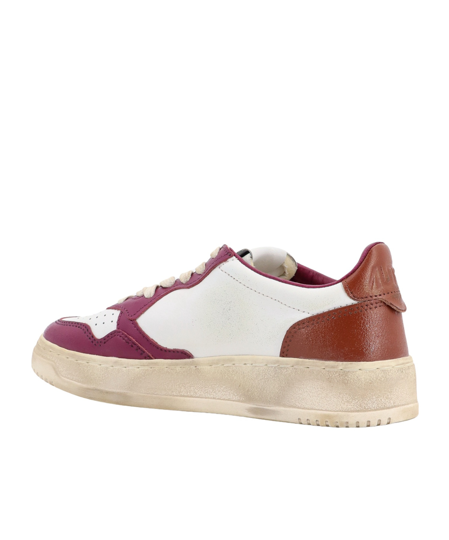 Autry Low-cut Lace-up Sneakers In Nude