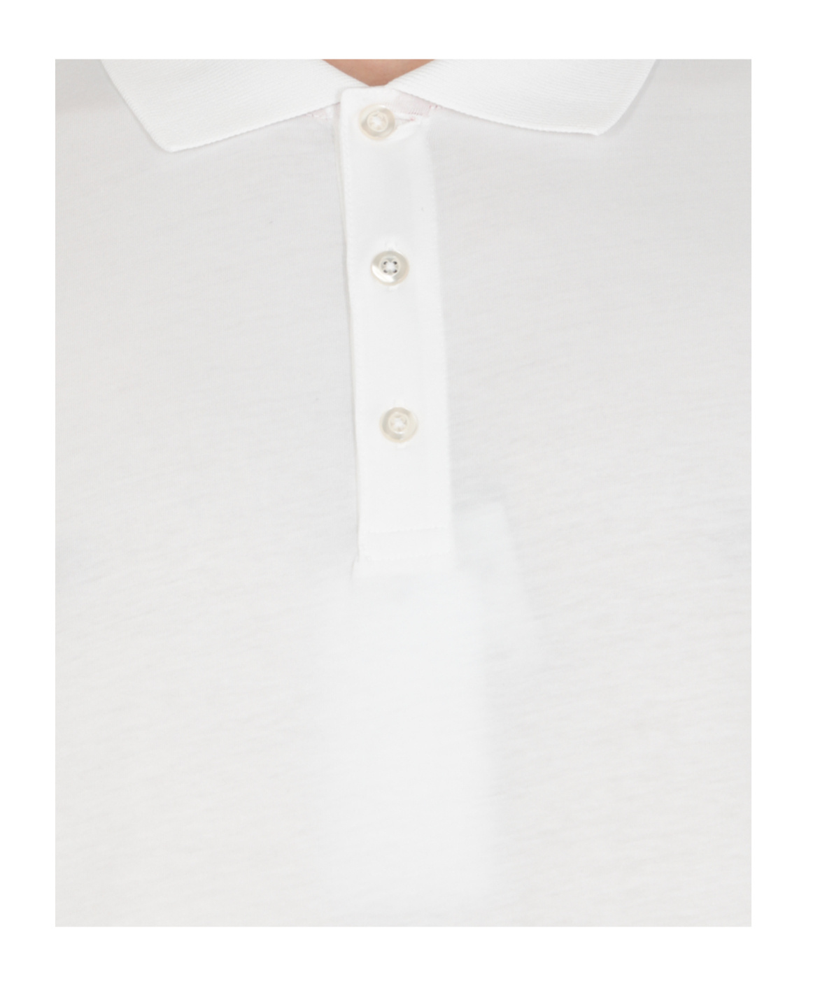 Fay Bicolor Db Collar Polo In White