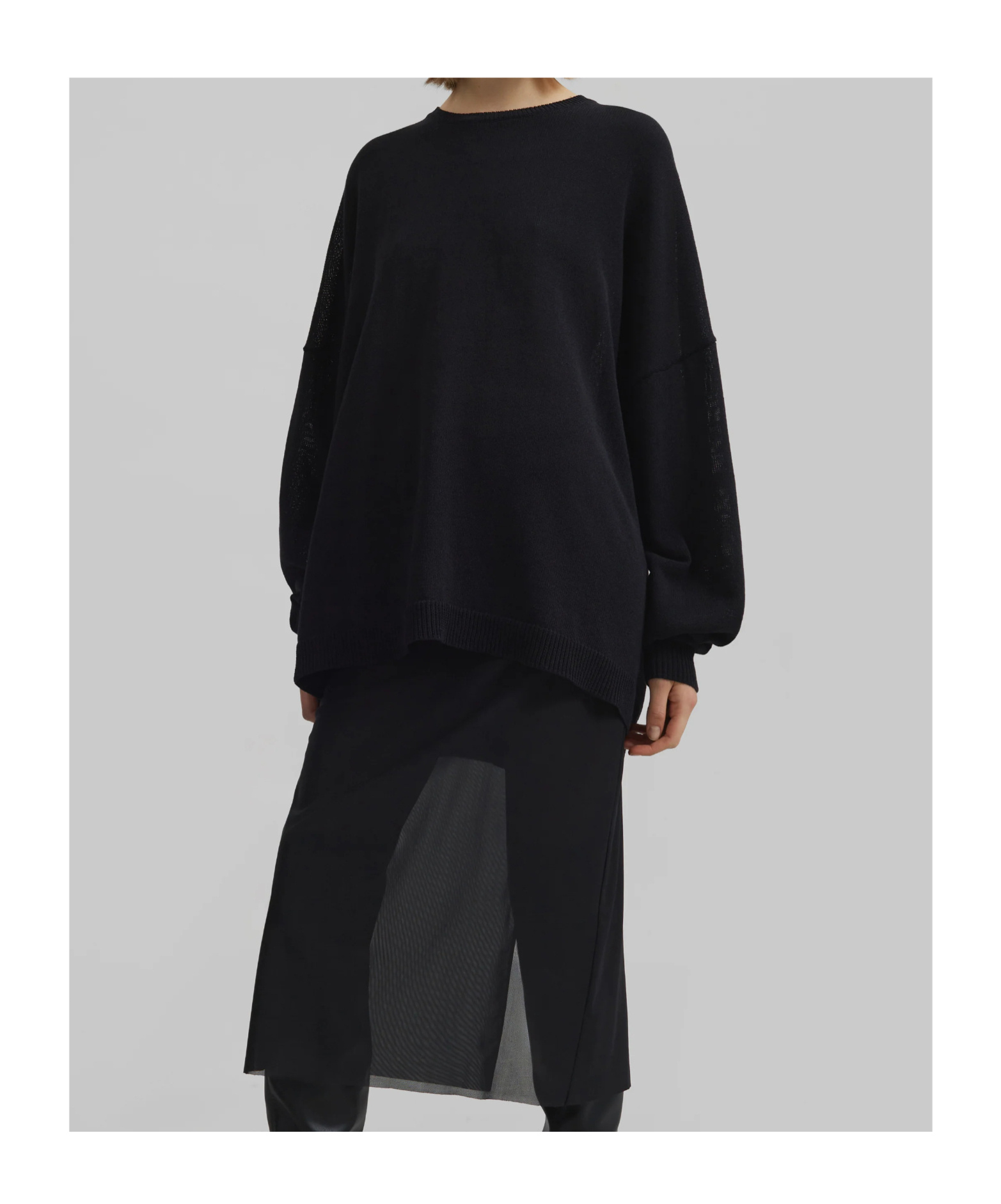 Shop The Frankie Shop Basel Crew Neck Sweater - Black