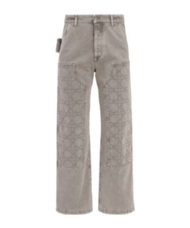 Dior Cannage Carpenter Jeans In Gray