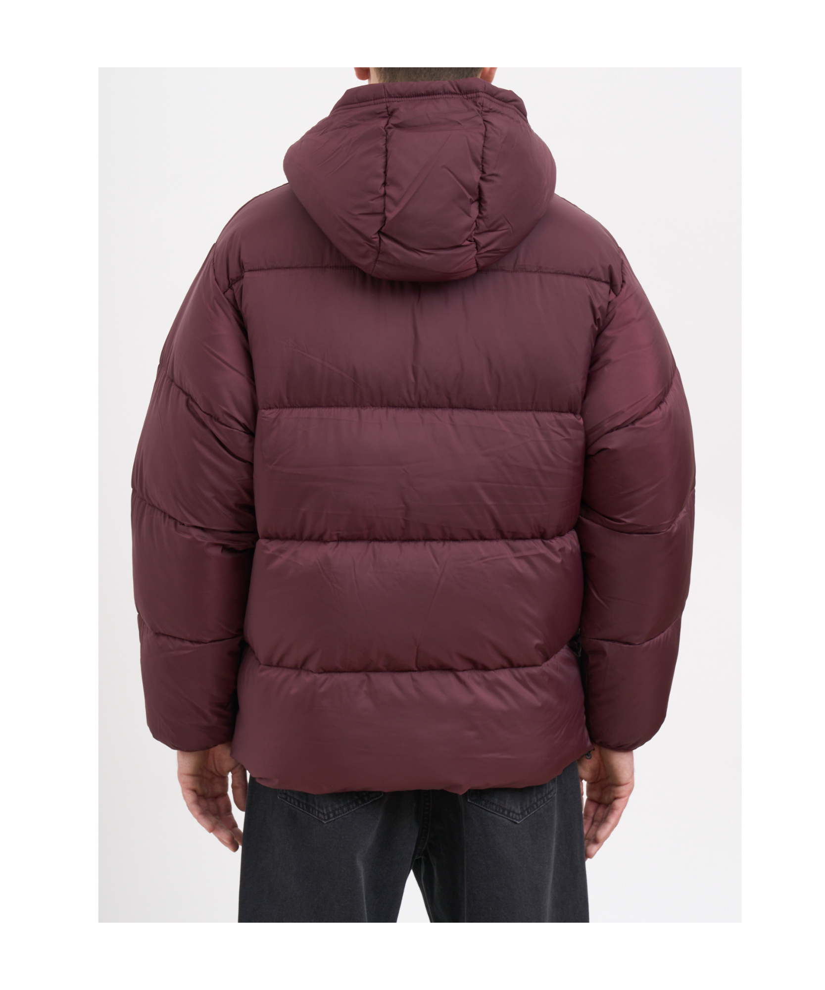 Carhartt Mens Rondo Black Toronto Hooded Shell Jacket In Burgundy