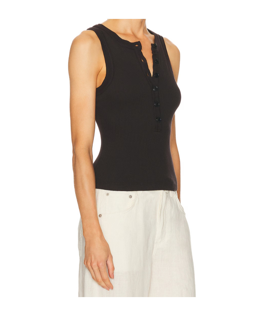 Citizen Of Humanity Caralyn Ribbed Jersey Tank In Brown