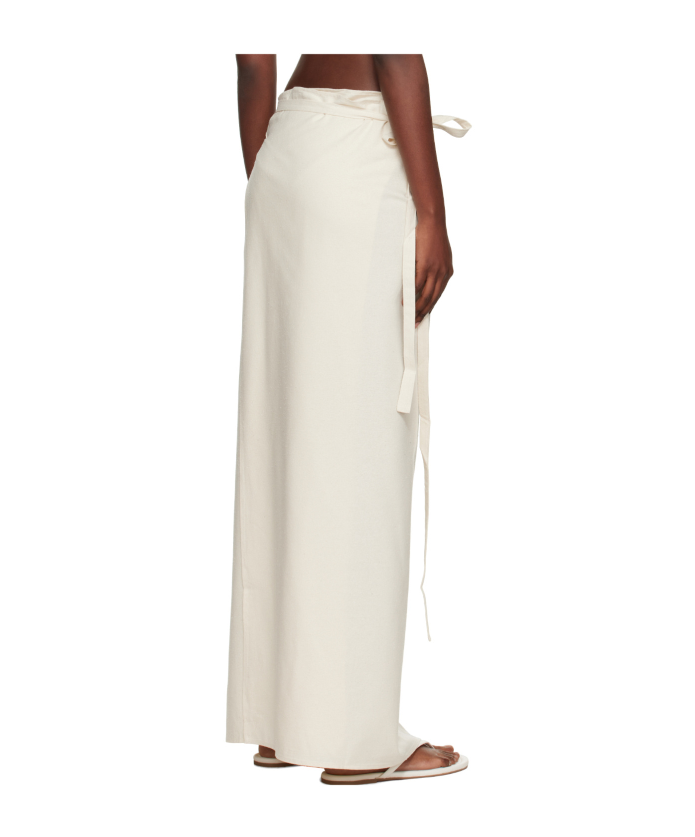 Baserange Off-white Venn Maxi Skirt In White