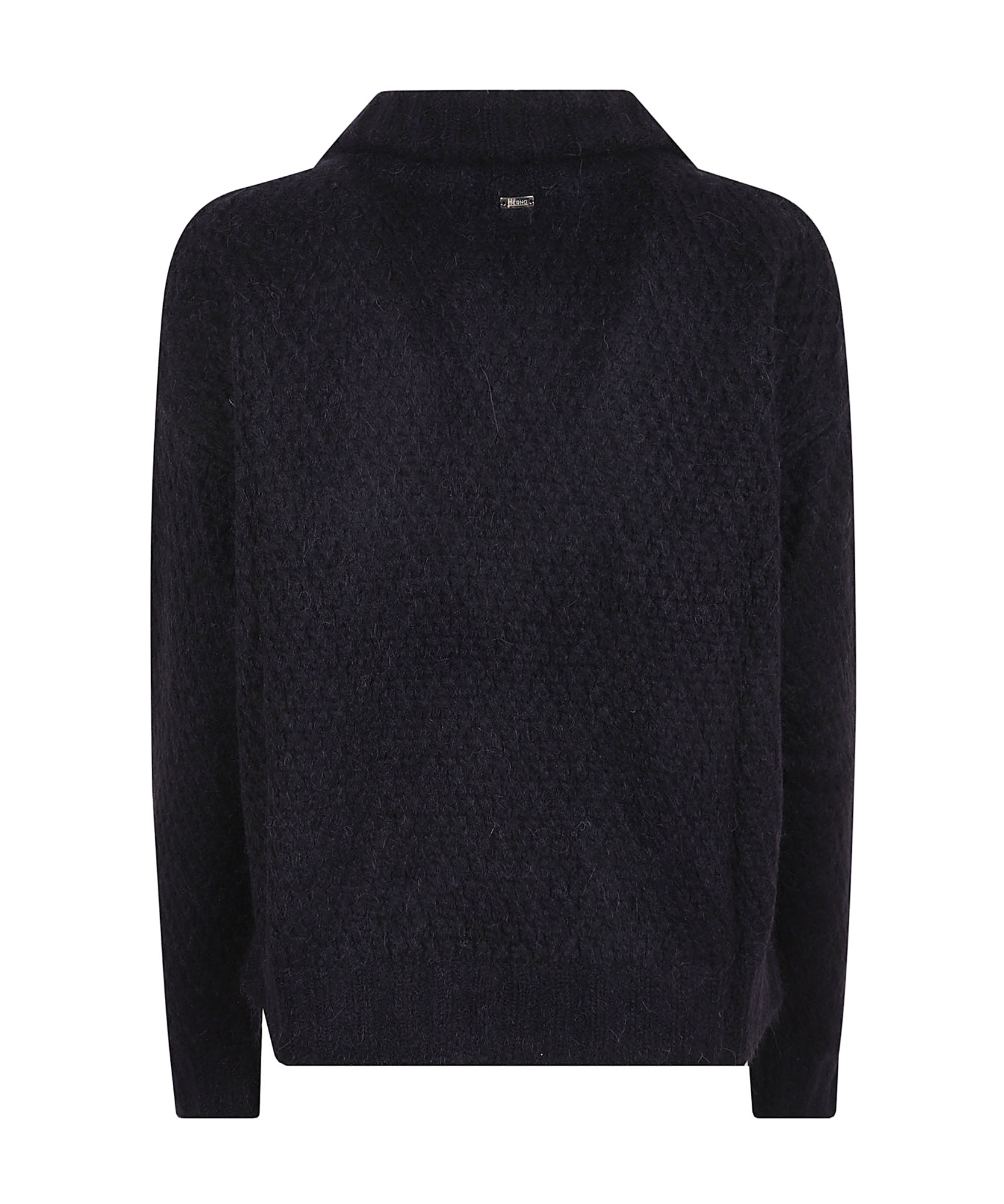 Herno Zippered Sweater In Black