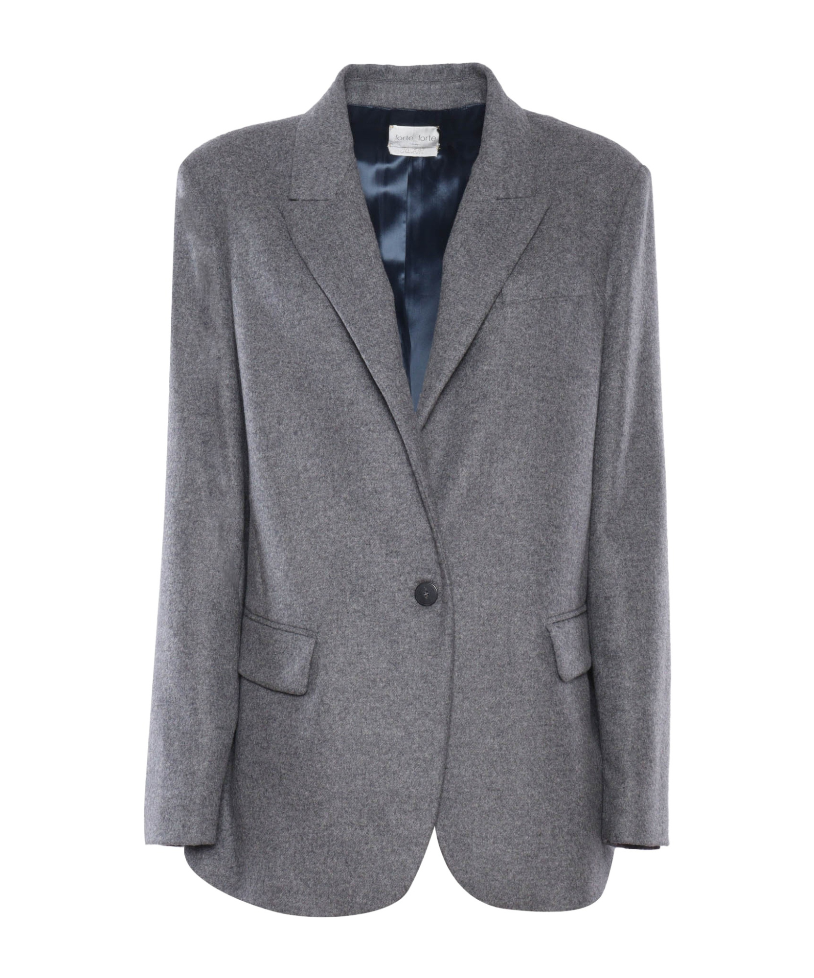 Shop Forte Forte Long-sleeved Suit Coat In Gray