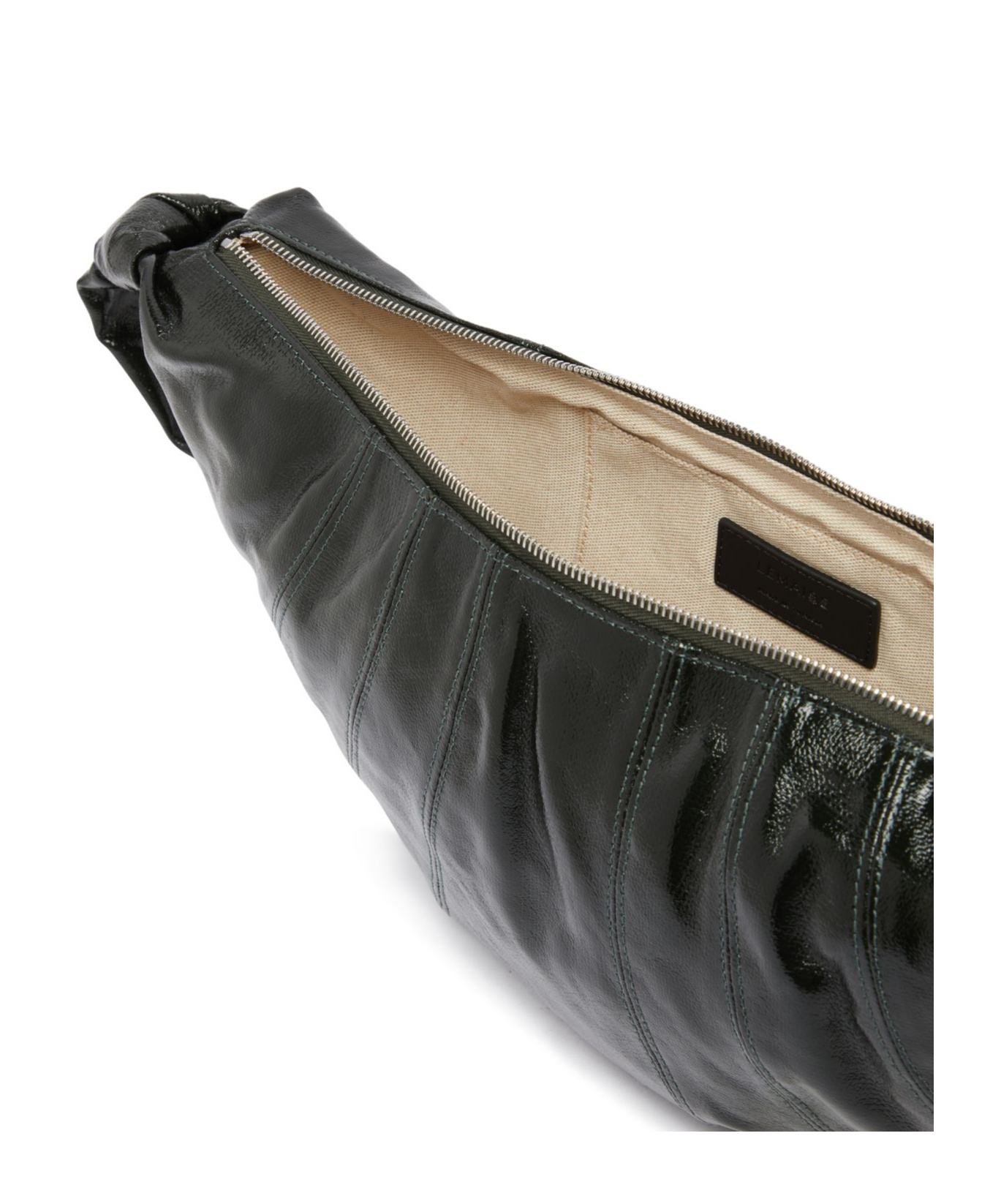 Lemaire Medium Croissant Croissant Horn Shoulder Bag In Black