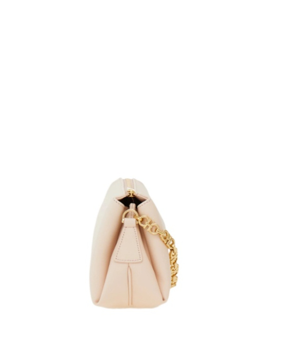 Ferragamo Embossed Logo Chain Strap Mini Bag In Pink