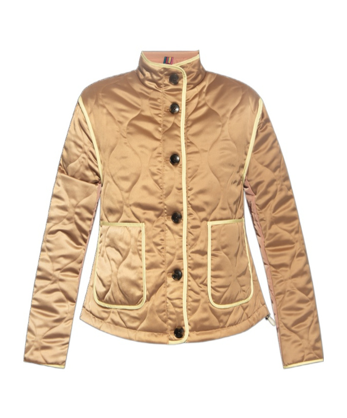 Shop Ps By Paul Smith Padded Quilted Jacket In Nude