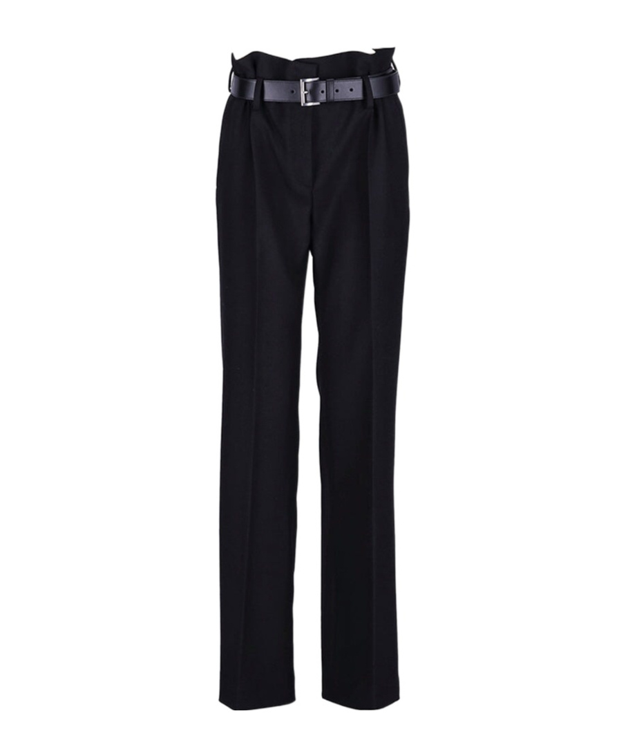 Prada Belt-loop Casual Pants In Black