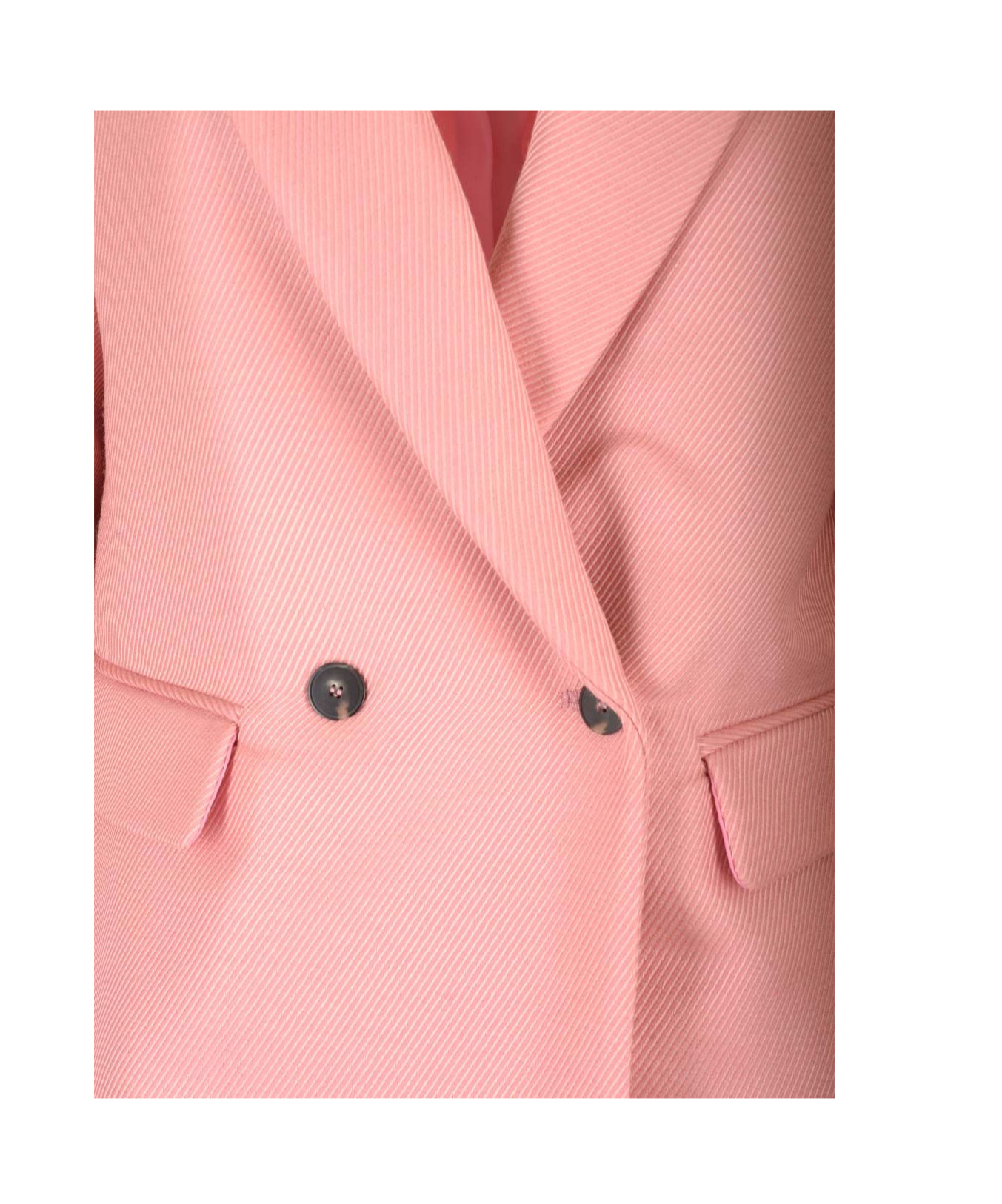 Shop Forte Forte Double-breasted Jacket In Rose