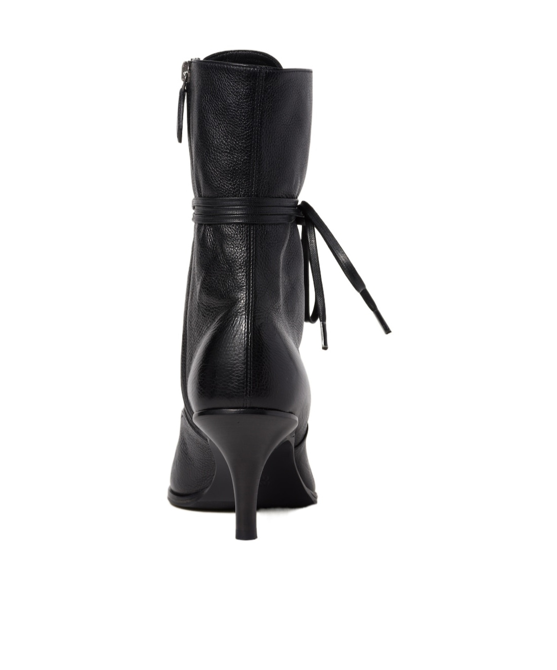 Miu Miu Laced-up Leather Stiletto Boots In Black