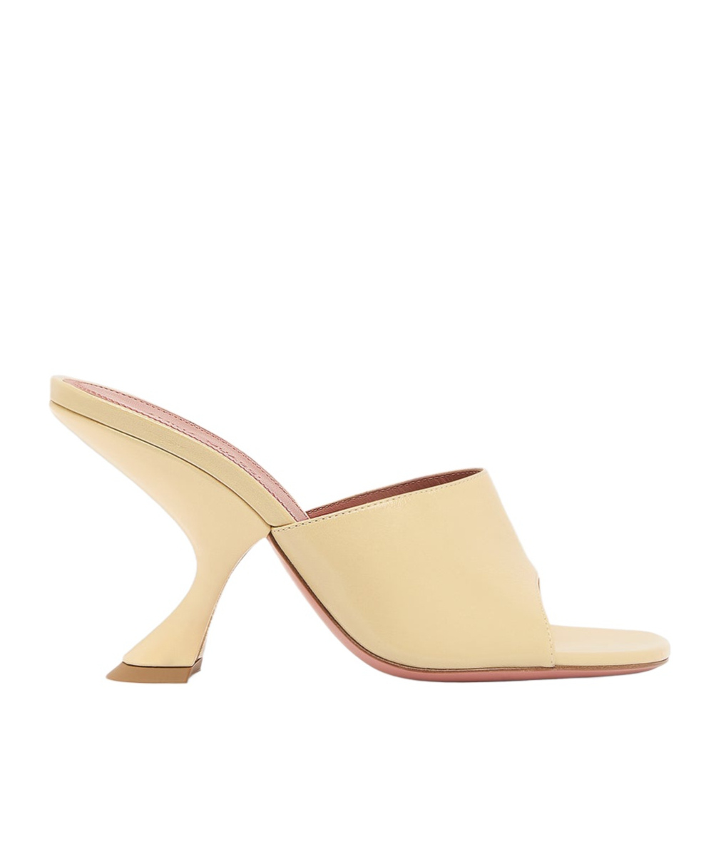 Amina Muaddi Taylor Slipper 90 High Heel Sandals In Sand