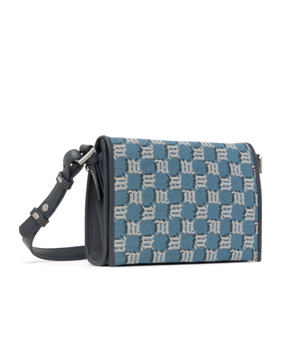 Shop Misbhv Logo Shoulder Bag In Blue