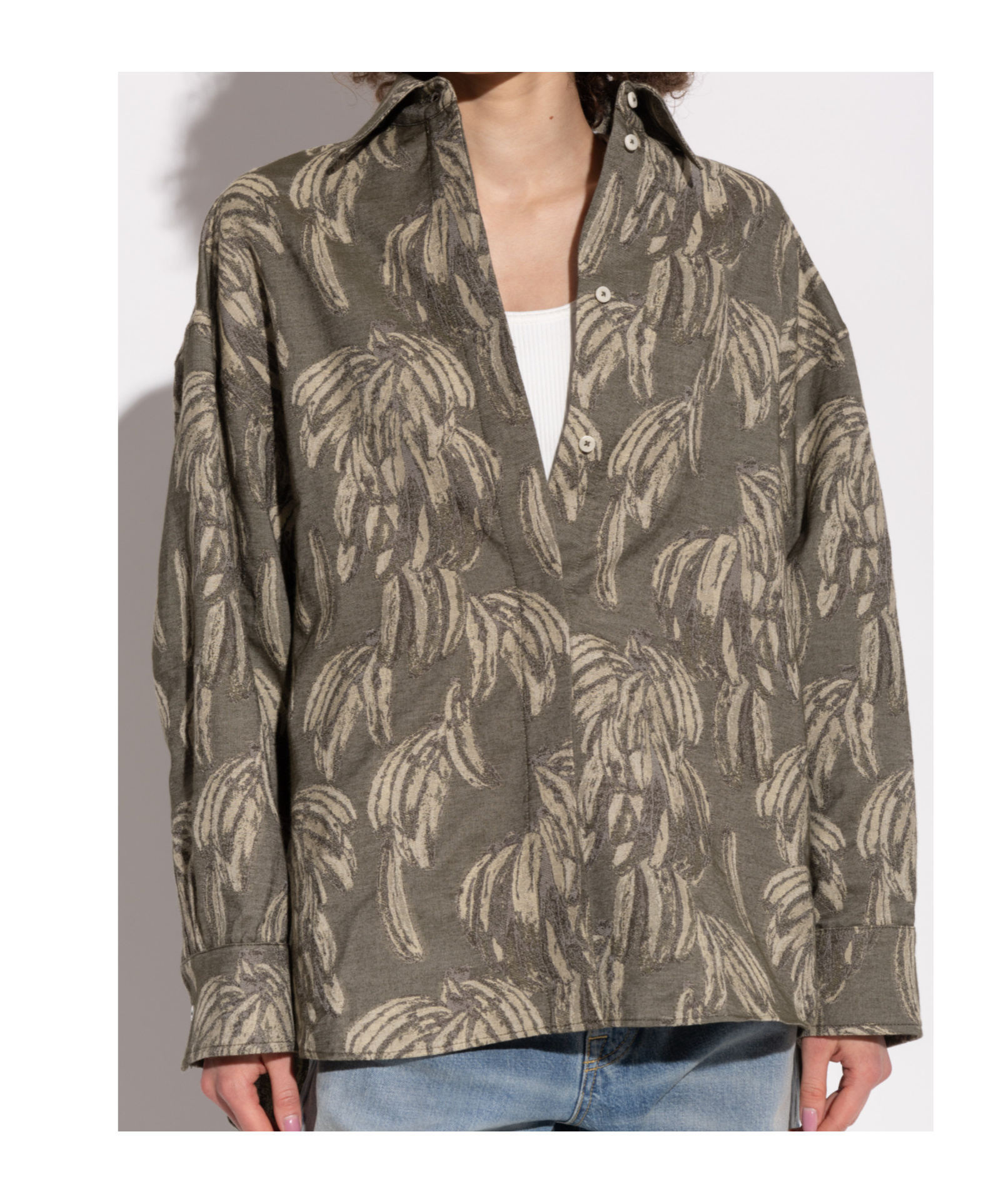 Jacquemus Verde Camisa De Corte Oversize In Green