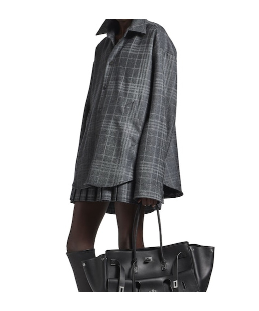 Balenciaga Women's Overshirt In Grey In Gray